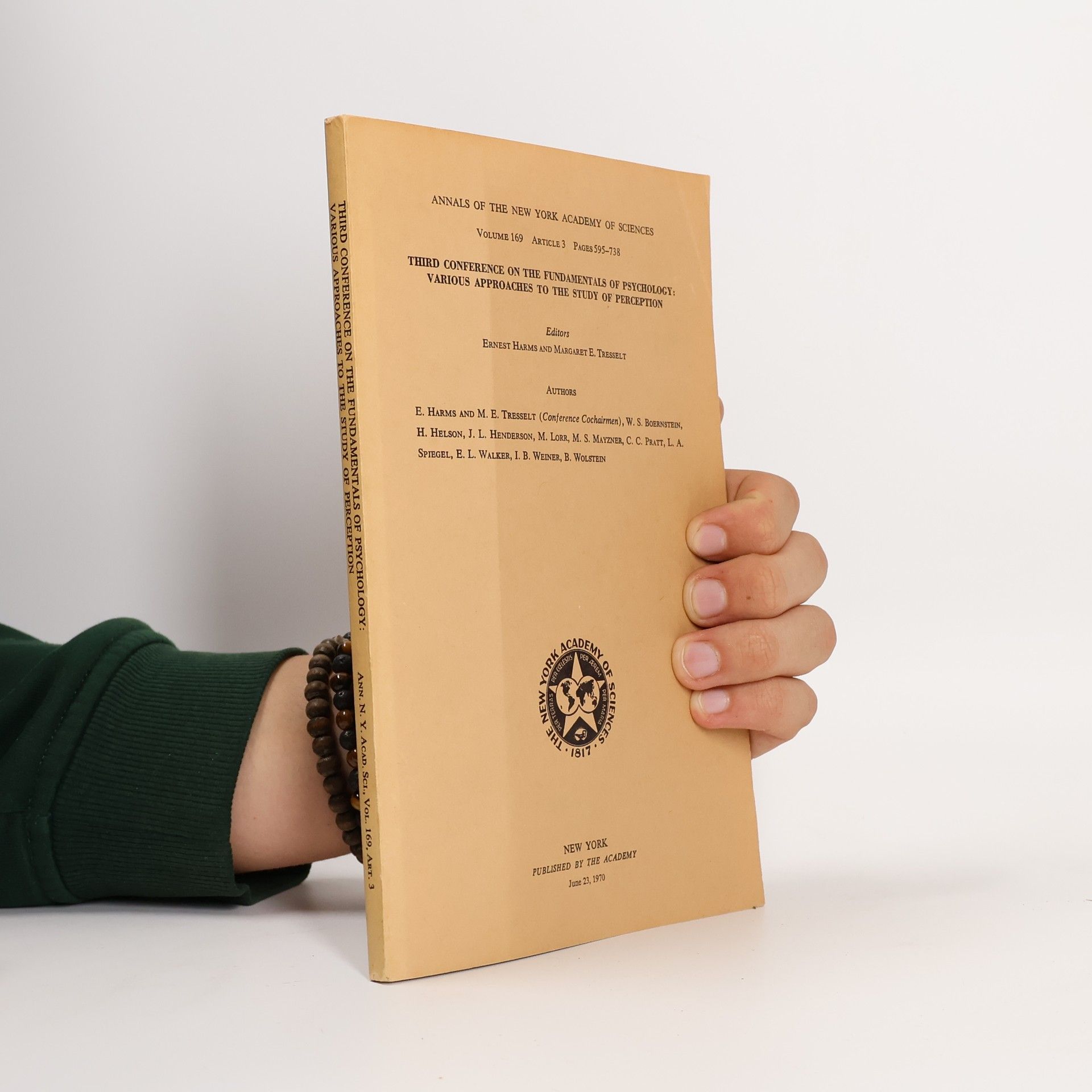 Collectif d'auteurs Third Conference on the Fundamental of Psychology: Various Approaches to the Study of Perception