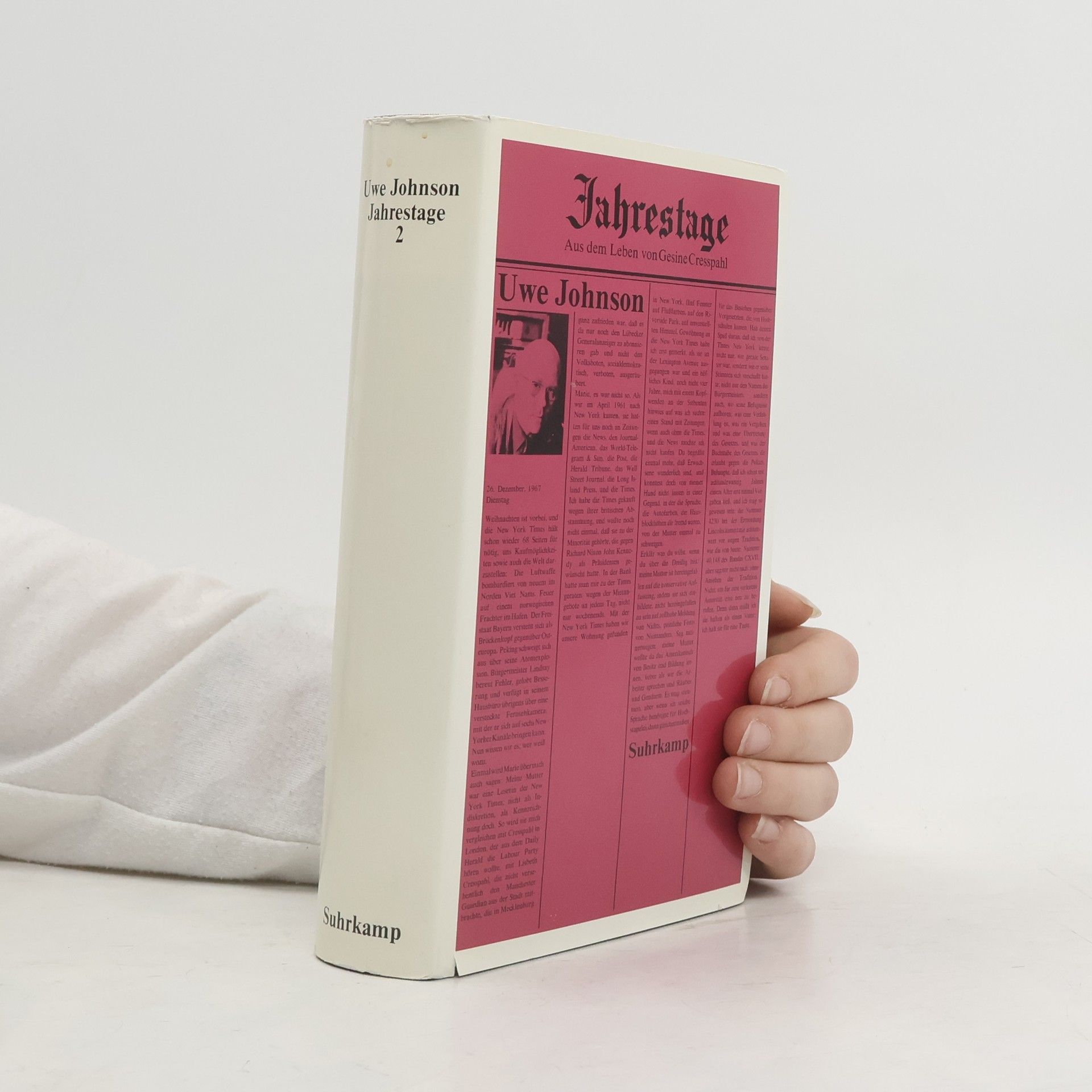 Uwe Johnson Jahrestage, in 4 Bdn. u. ein 'Kleines Adreßbuch', Bd.2