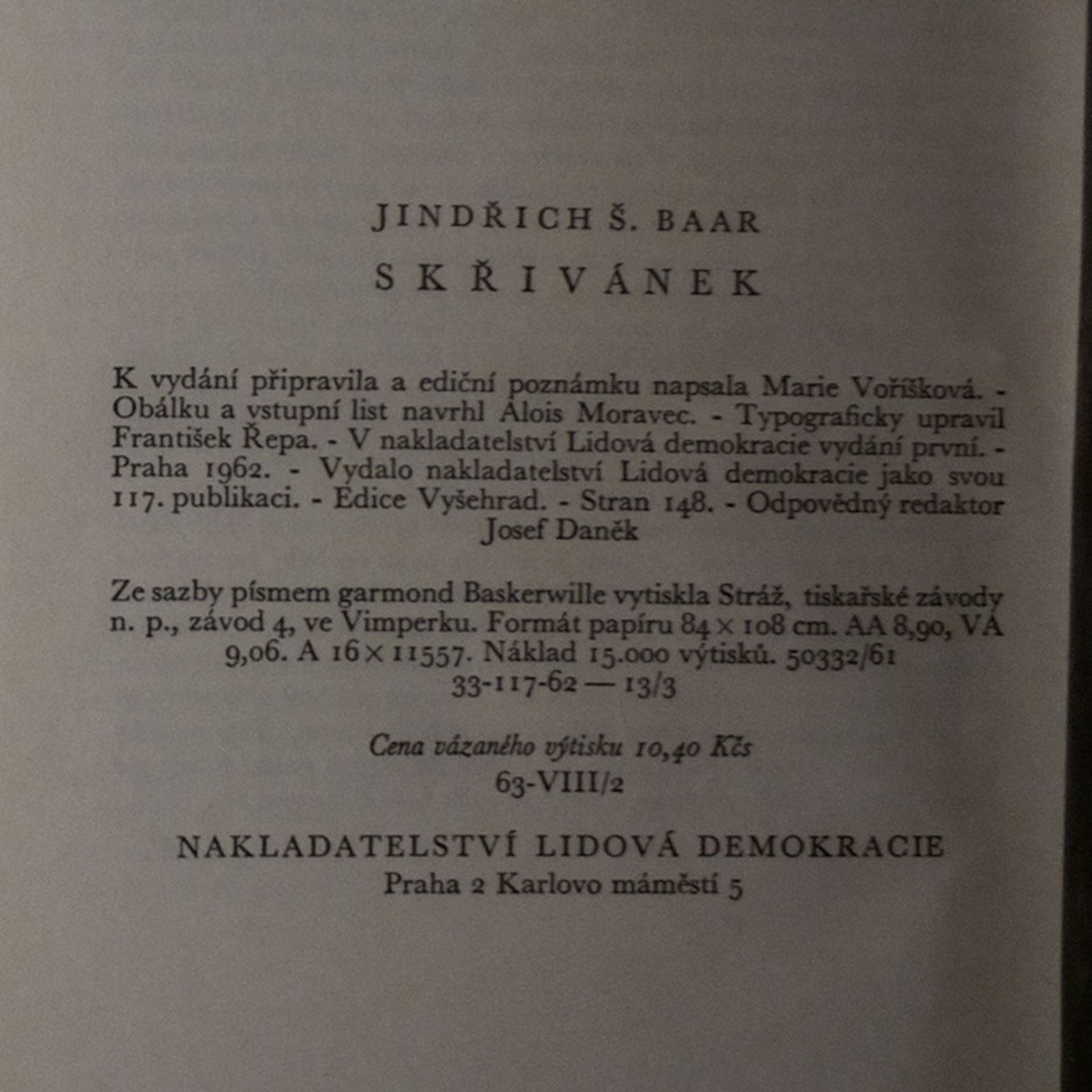 Jindřich Šimon Baar Skřivánek