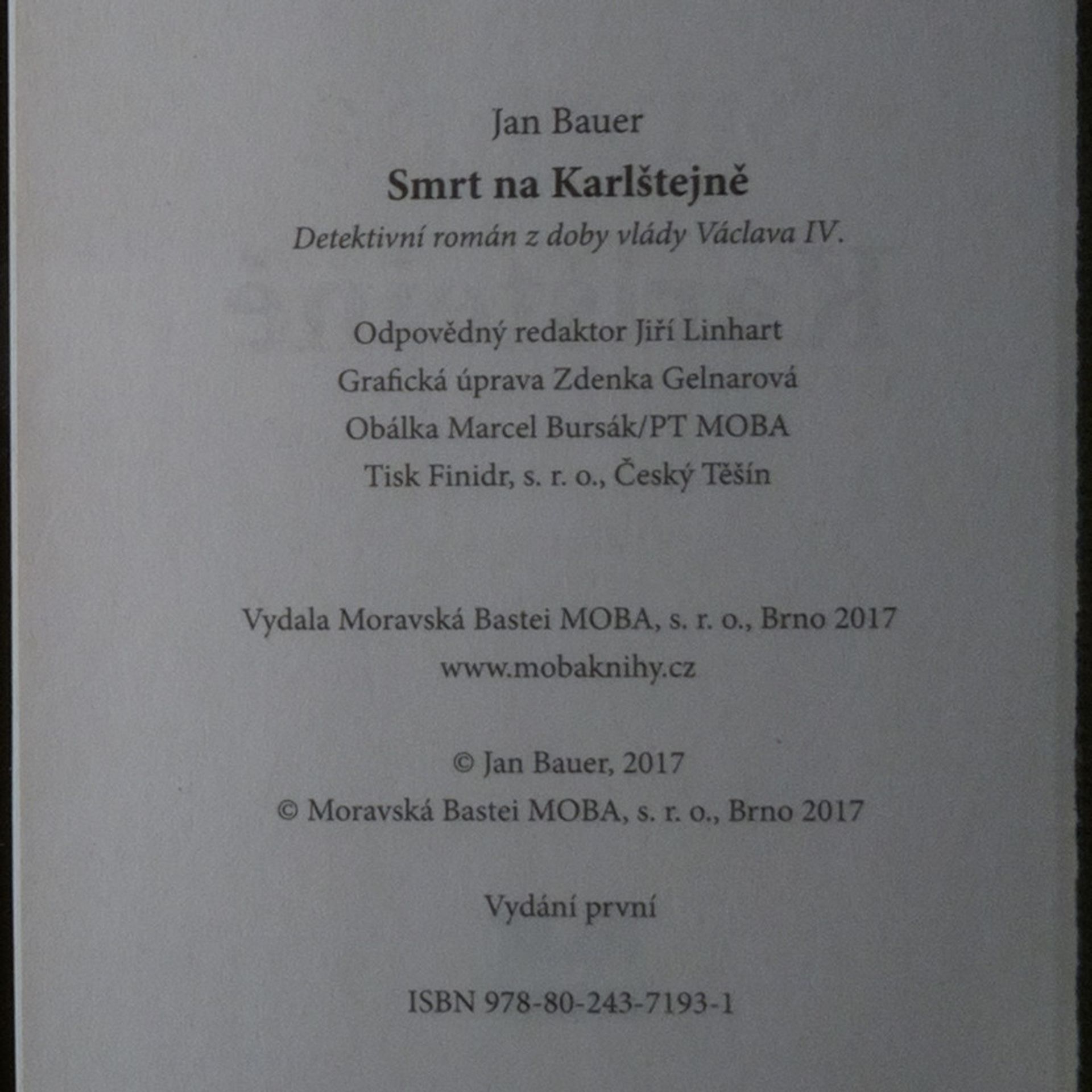 Jan Bauer Smrt na Karlštejně