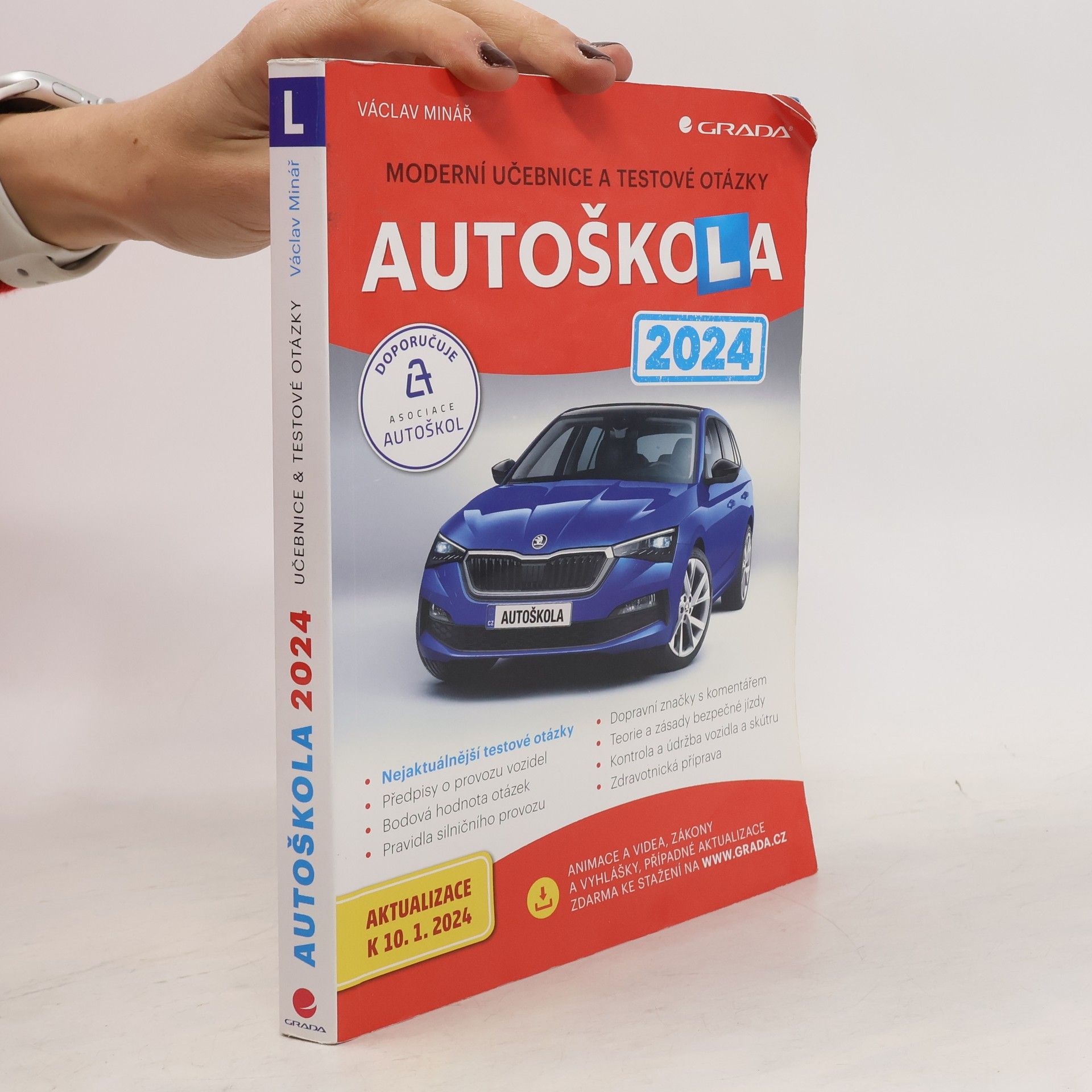 Václav Minář Autoškola 2024. Moderní učebnice a testové otázky