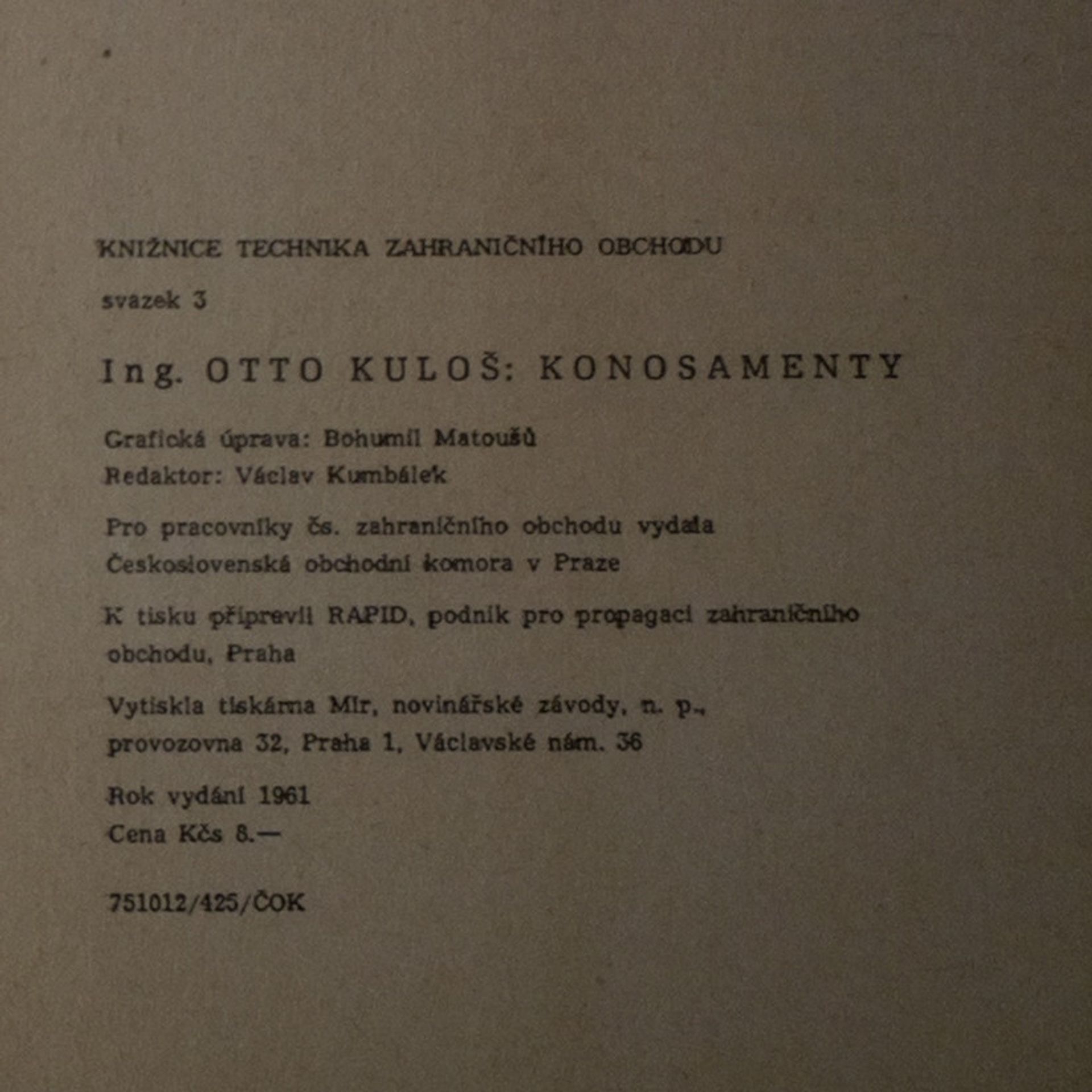 Otto Kuloš Konosamenty