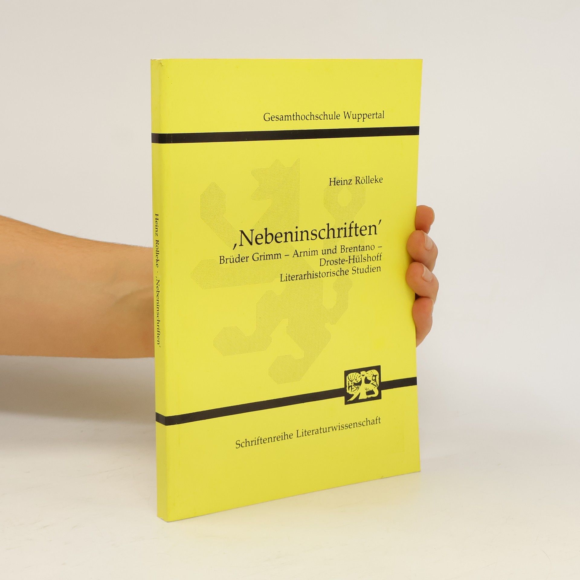 Heinz Rölleke Nebeninschriften