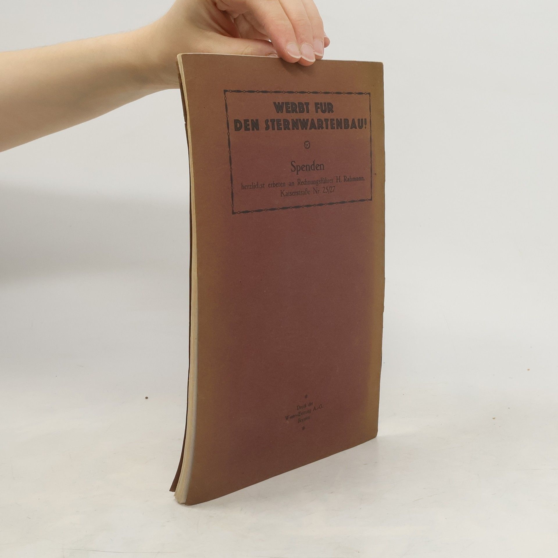kolektiv Festschrift anlässlich der Einweihung ihrer Sternwarte auf dem achteckigen Turme der Bremer Seefahrtschule