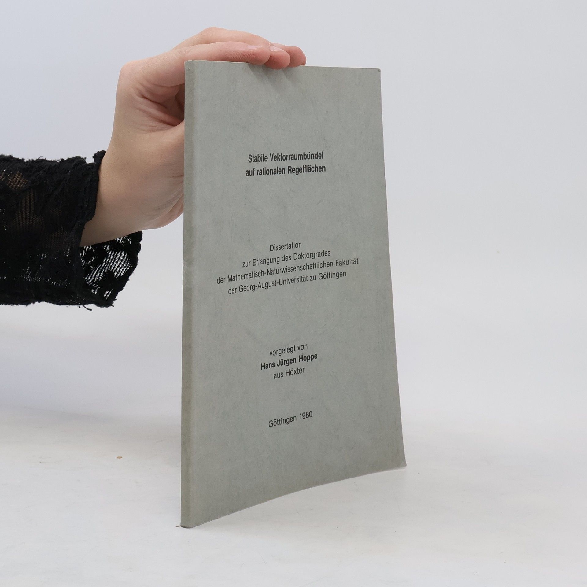 Hans J. Hoppe Stabile Vektorraumbündel auf rationalen Regelflächen