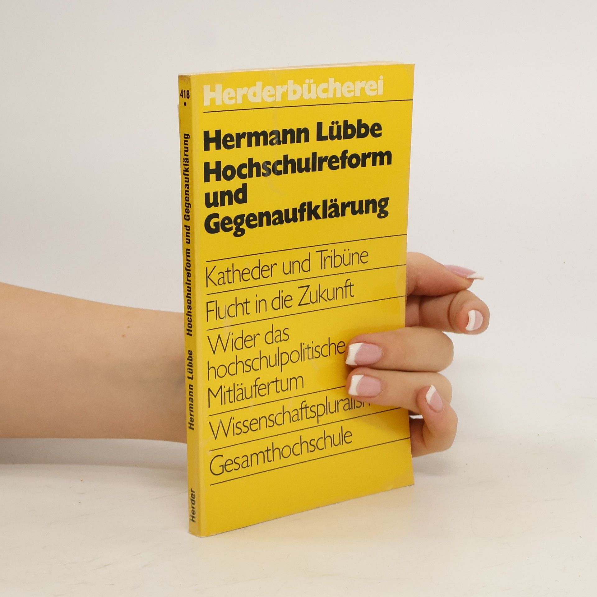 Hermann Lübbe Hochschulreform und Gegenaufklärung