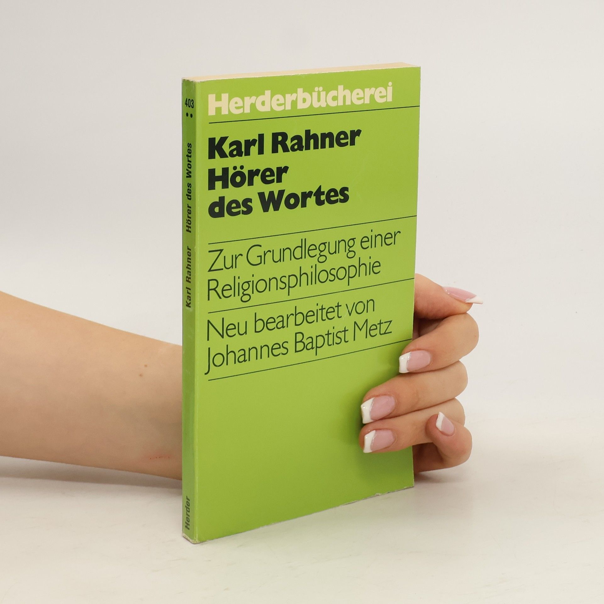 Karl Rahner Hörer des Wortes