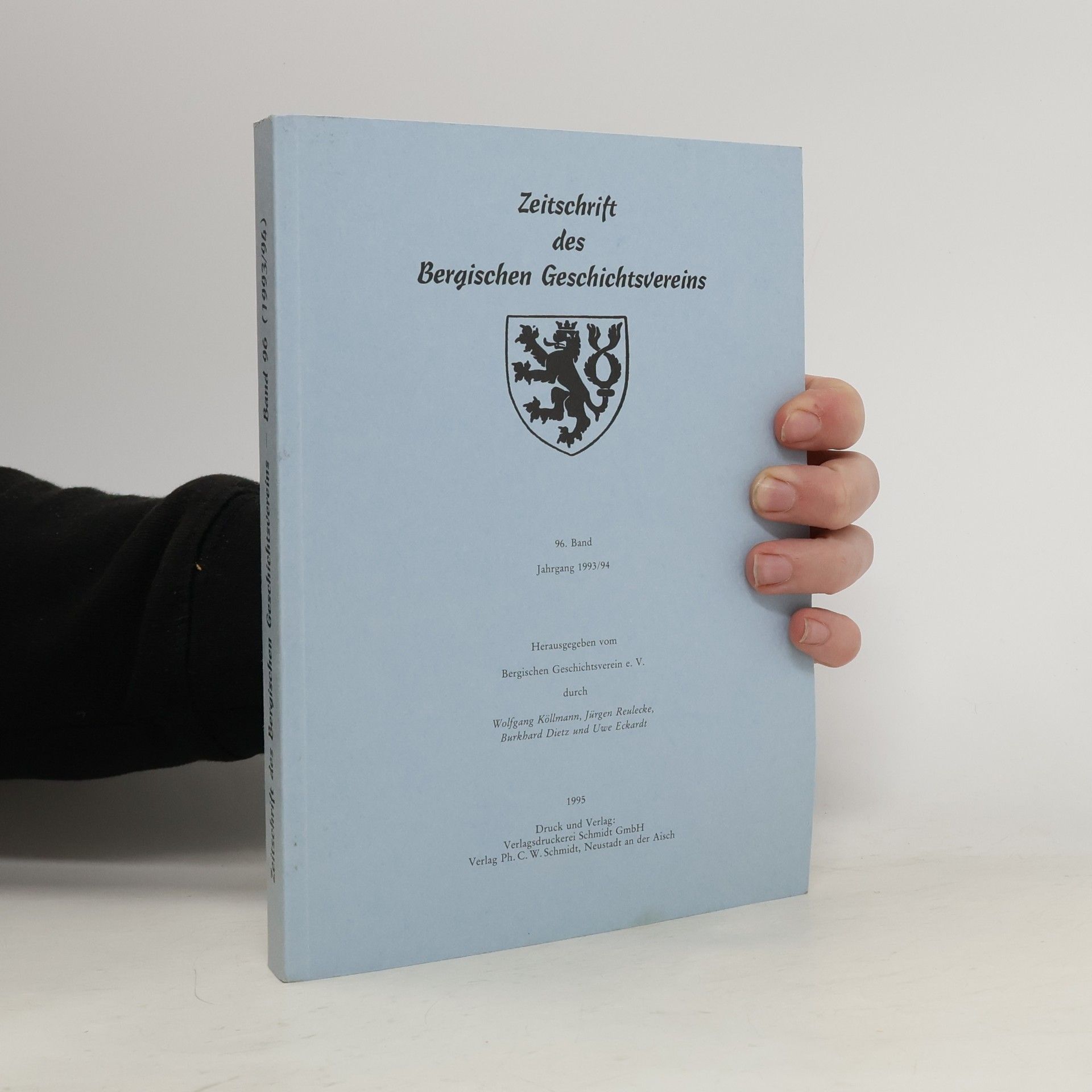 Various authors Zeitschrift des Bergischen Geschichtsvereins. 96. Band, Jahrgang 1993/1994