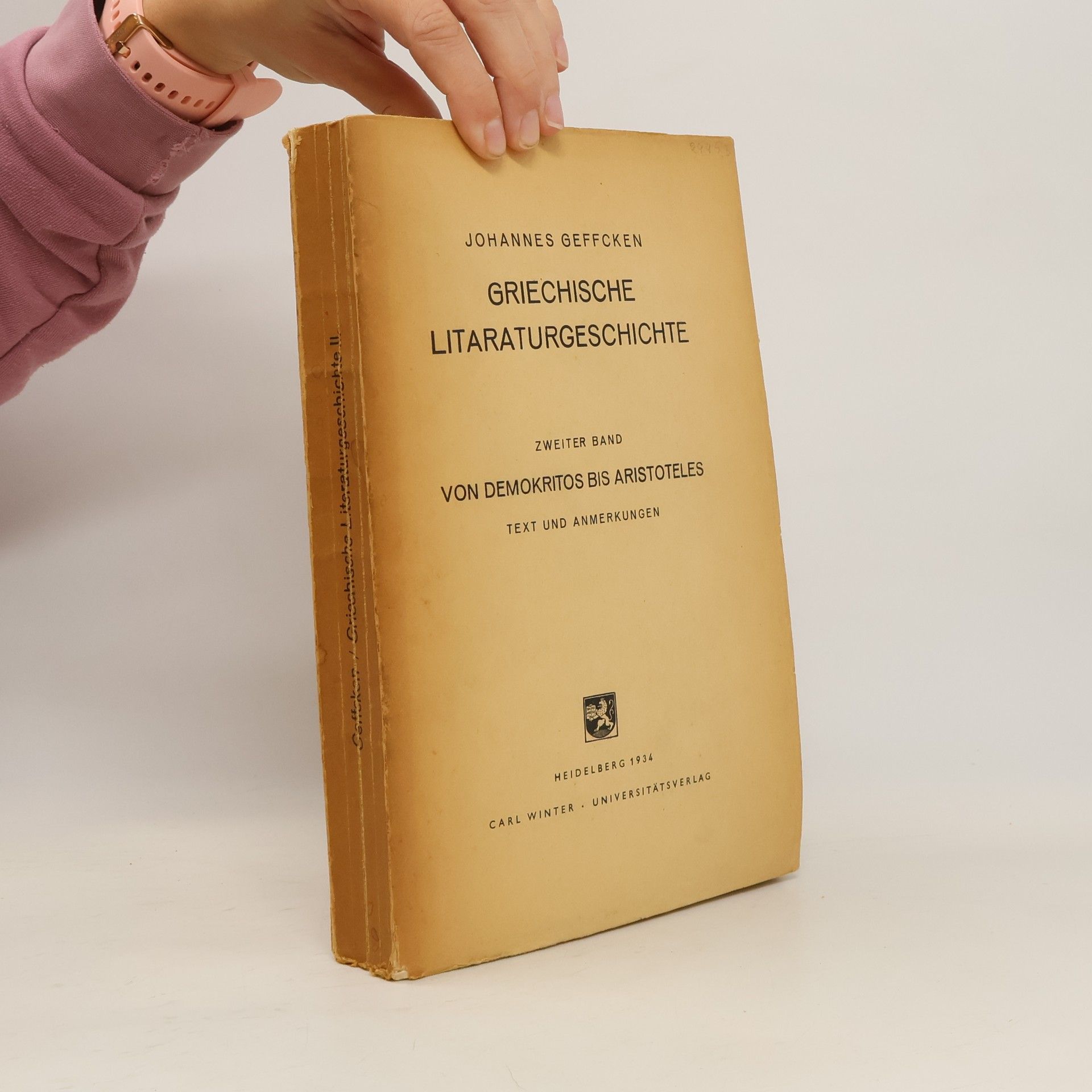 Johannes Geffcken Griechische Litaraturgeschichte