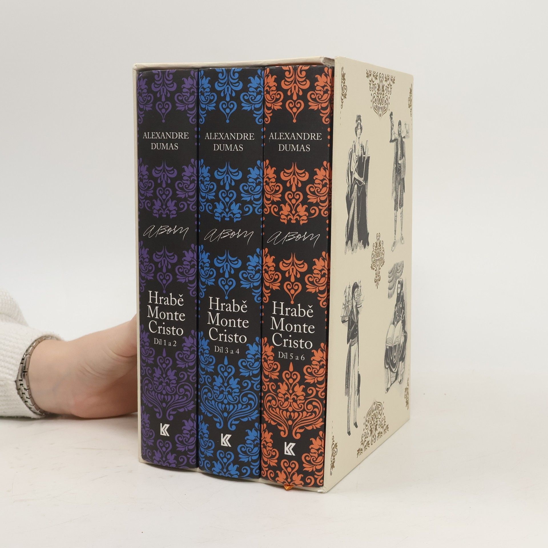 Alexandre Dumas starší Hrabě Monte Cristo: 3 svazky, 1.-6. díl, komplet