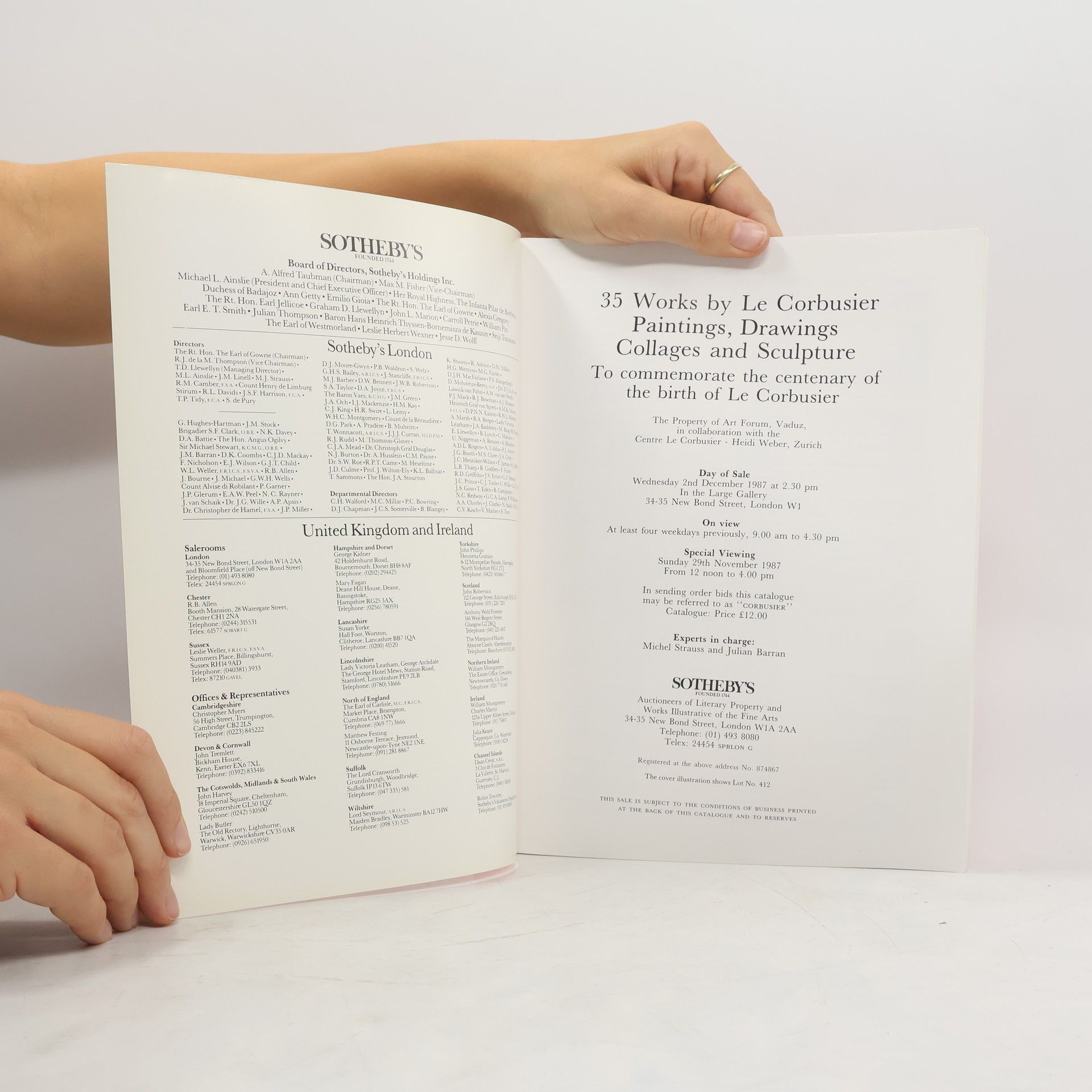 Kolektiv autorů Sotheby's. Thirty-five Works by Le Corbusier