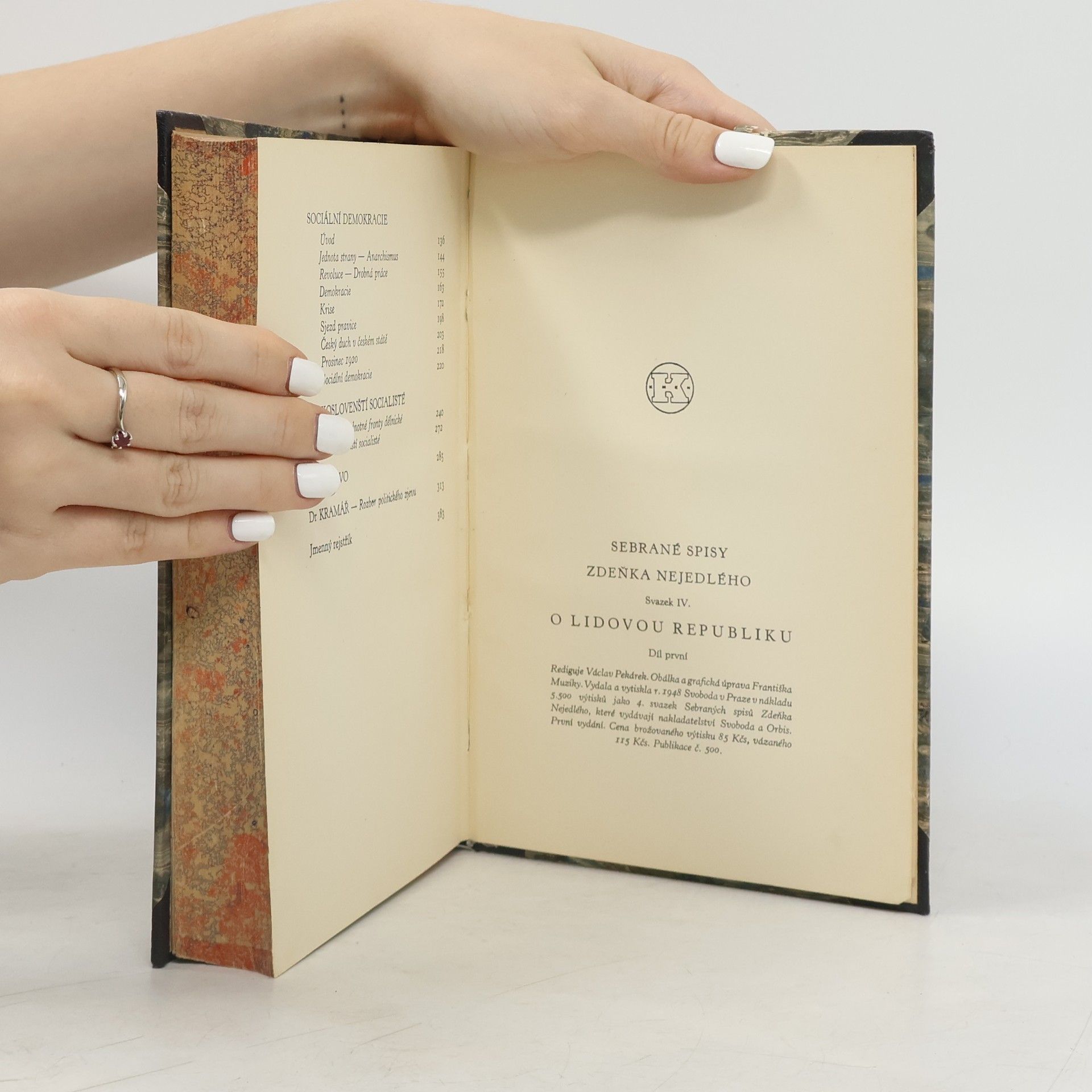 Zdeněk Nejedlý O lidovou republiku