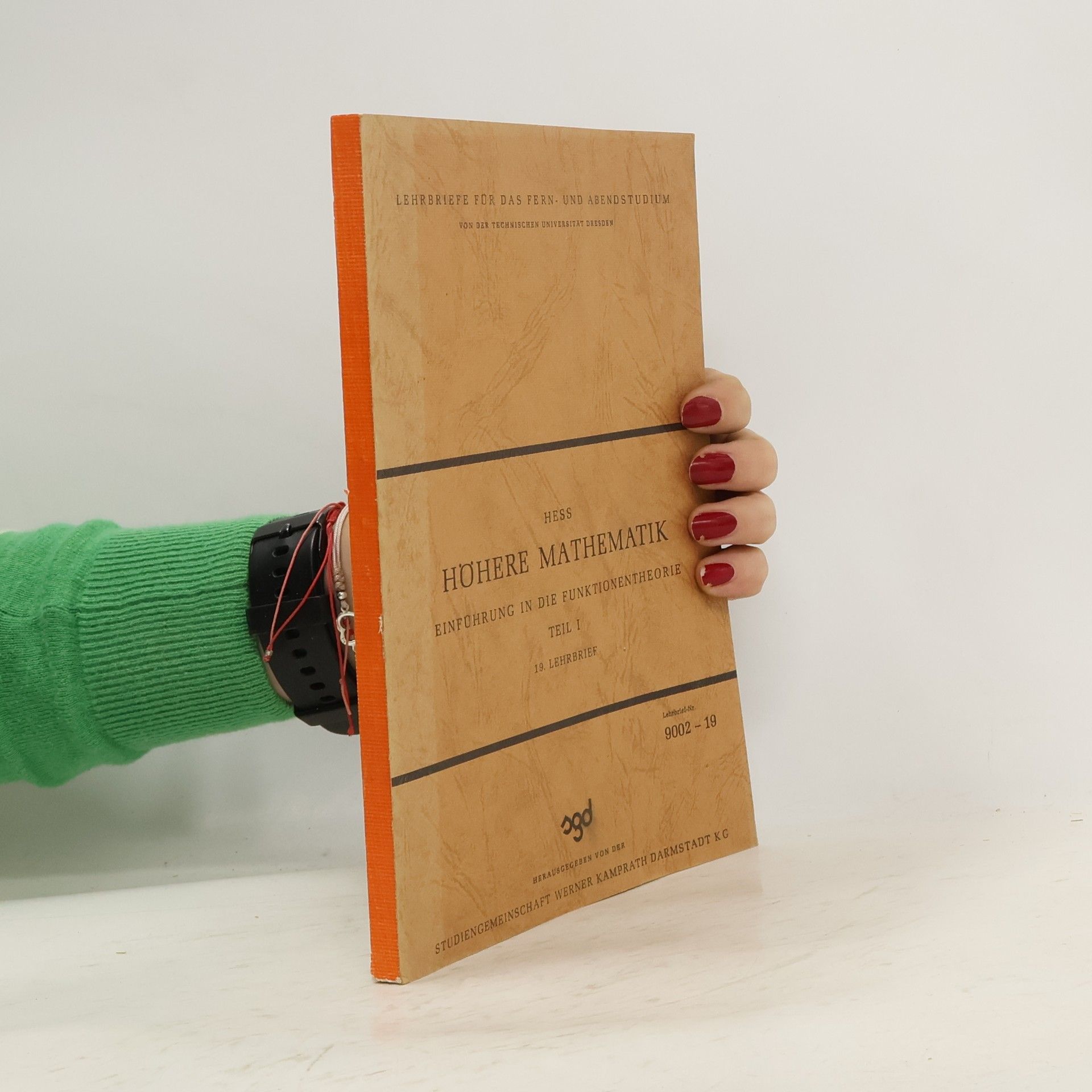 Walter Hess Einführung in die Funktionentheorie Teil I