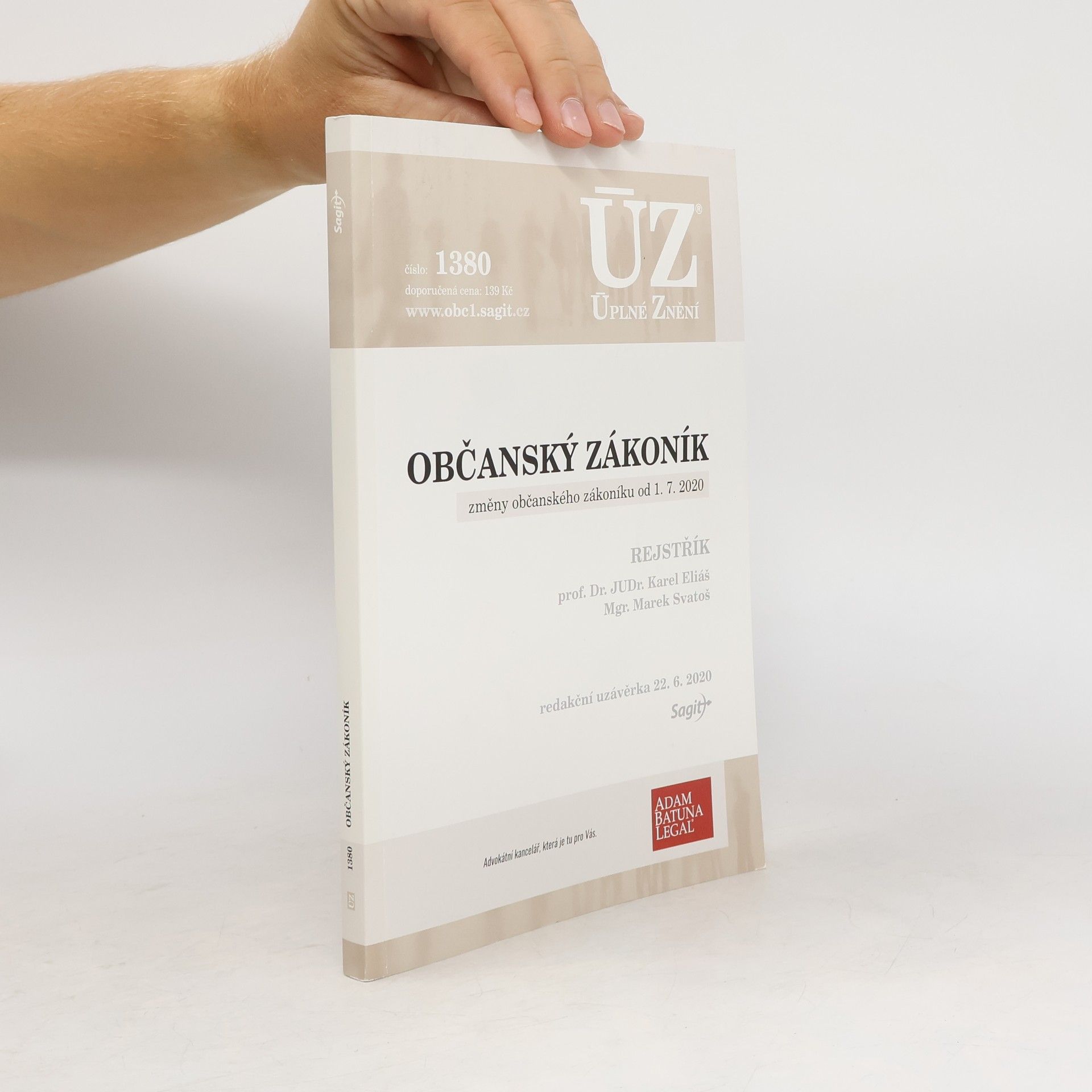 Karel Eliáš Občanský zákoník : změny občanského zákoníku od 1.7. 2020