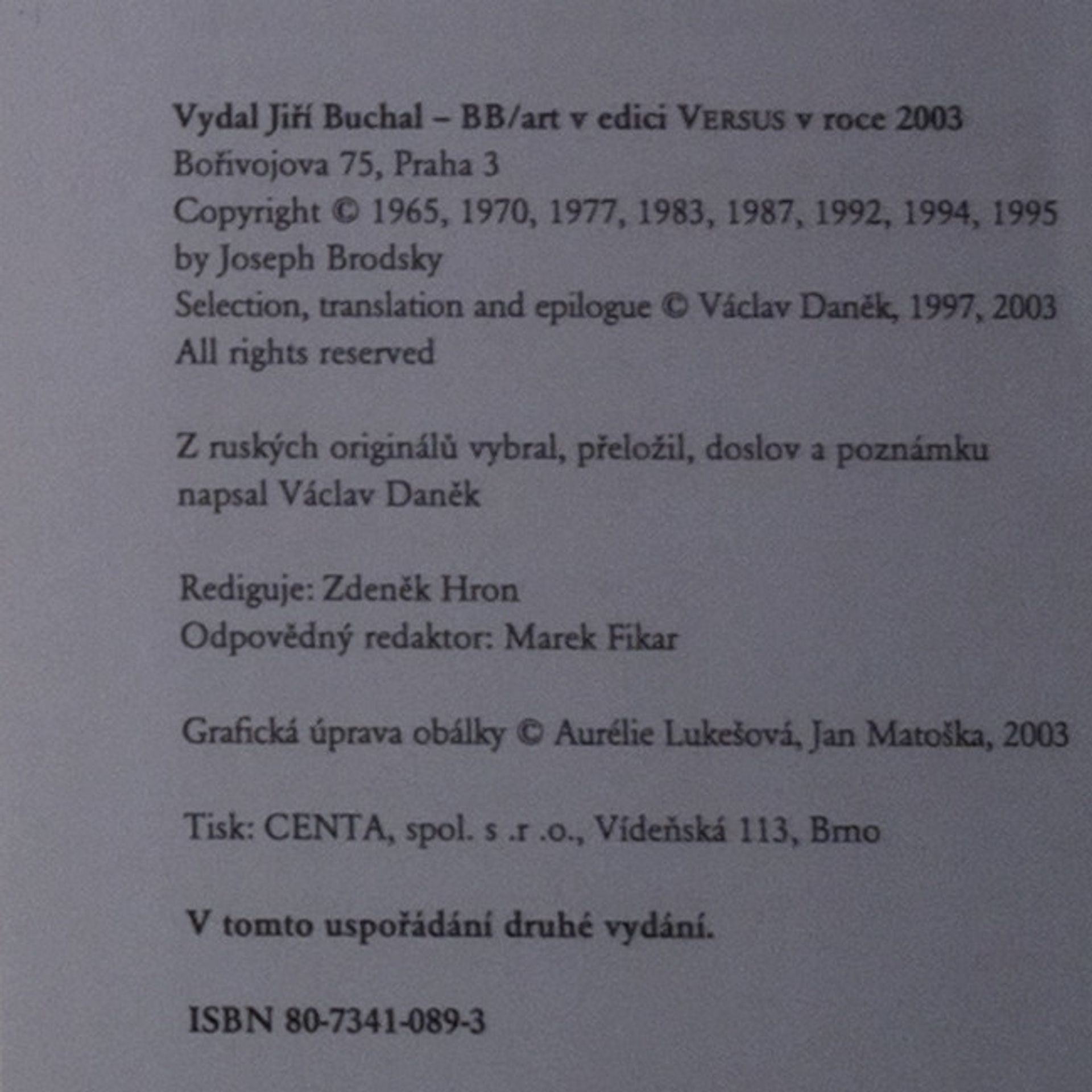 Iosif Aleksandrovič Brodskij Konec krásné epochy
