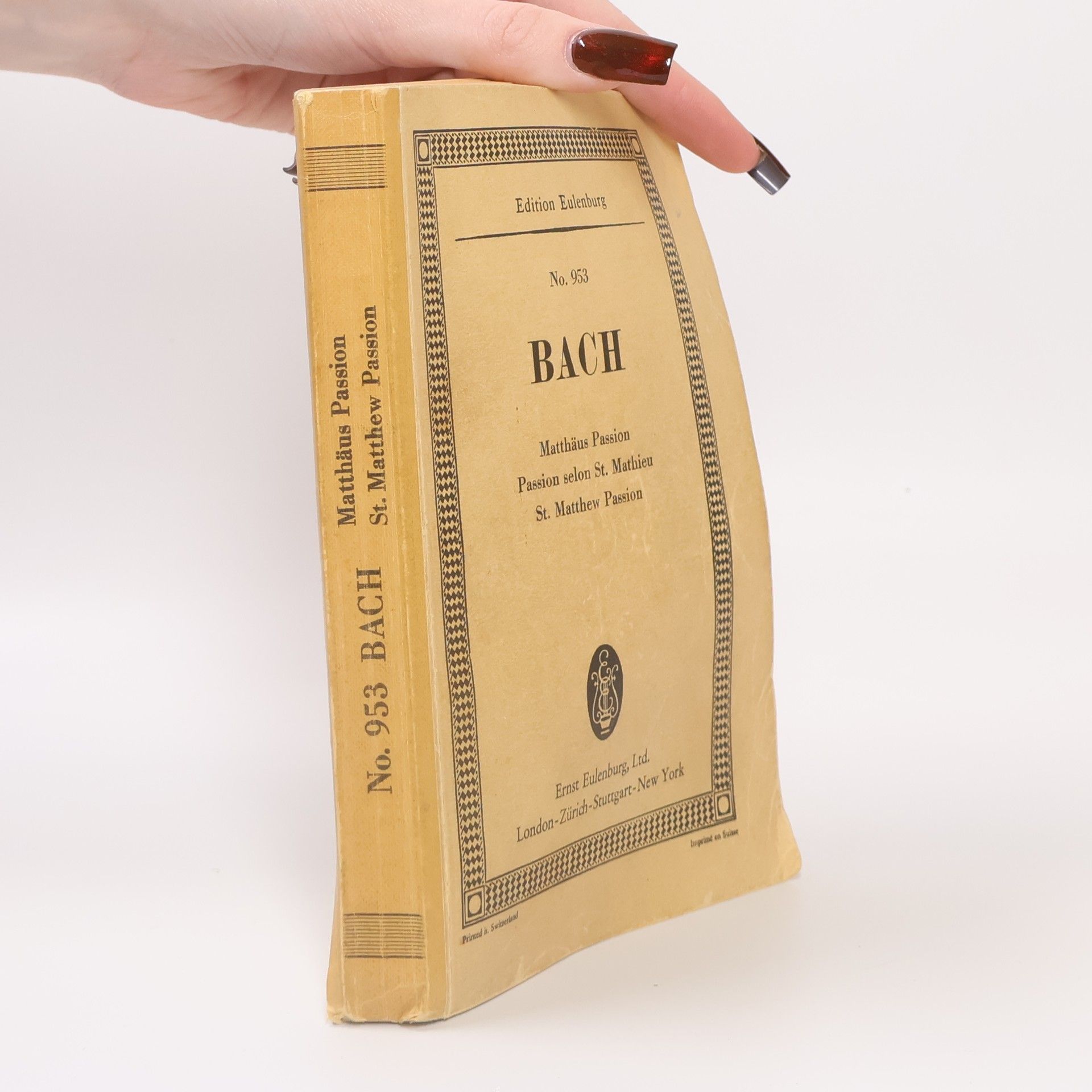 Johann Sebastian Bach No. 953 Bach. Matthaus Passion. St. Matthaus Passion
