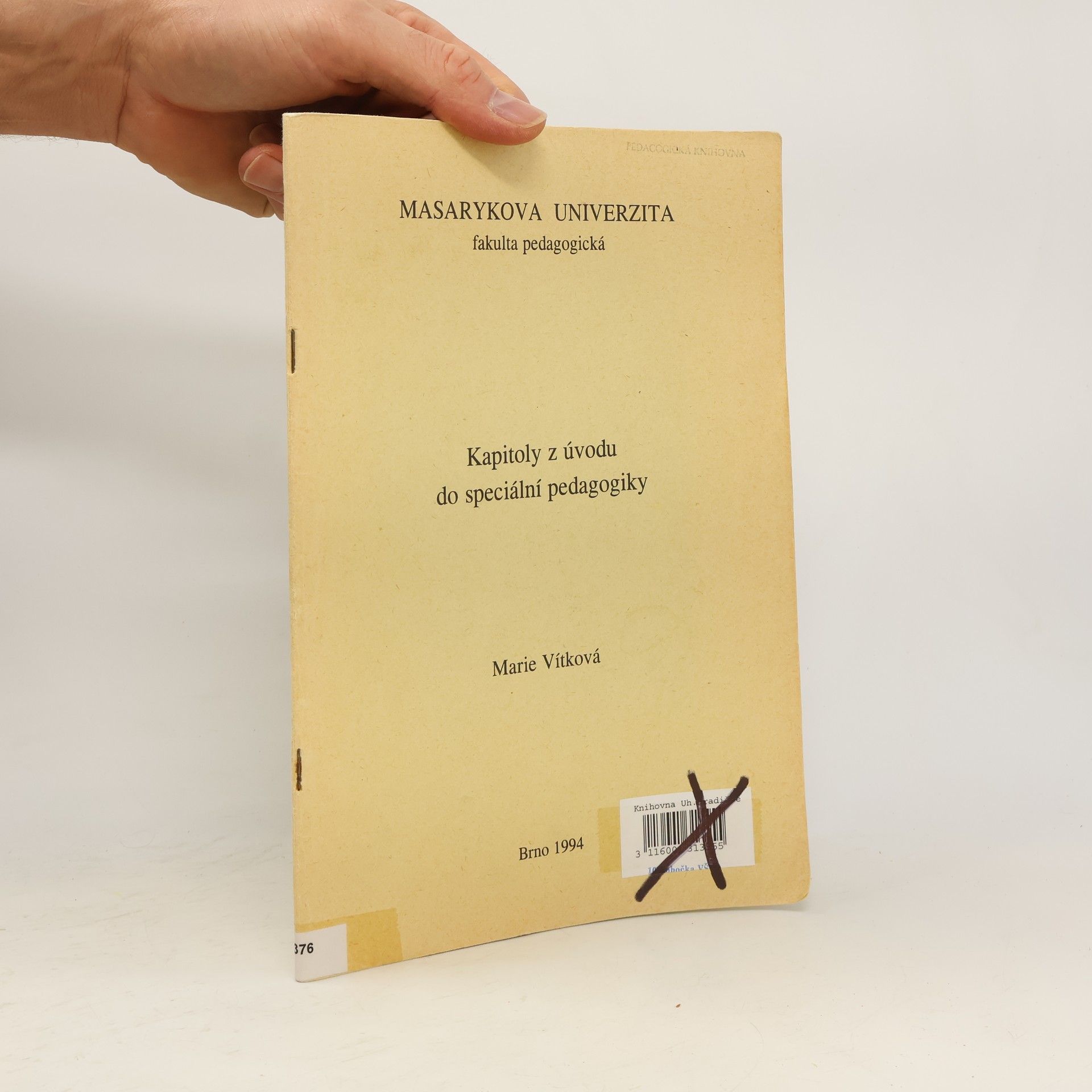 Kapitoly z úvodu do speciální pedagogiky