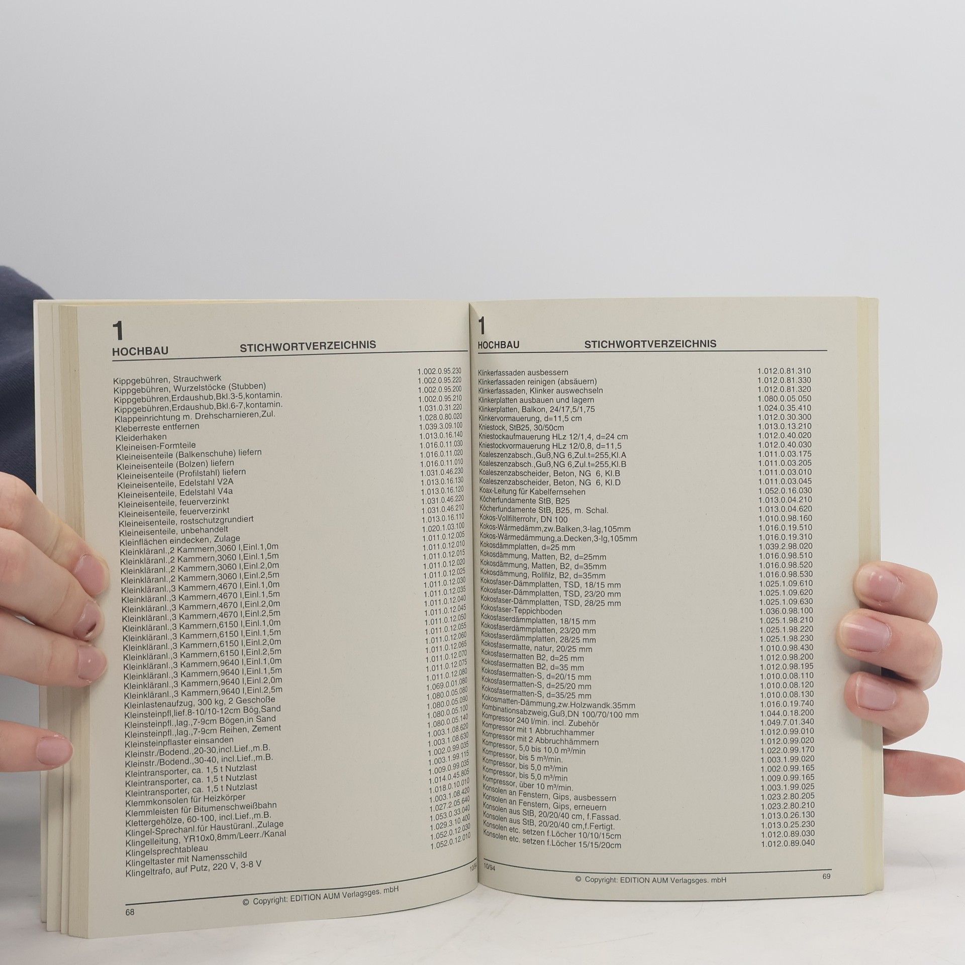 Various authors Stichwortverzeichnis
