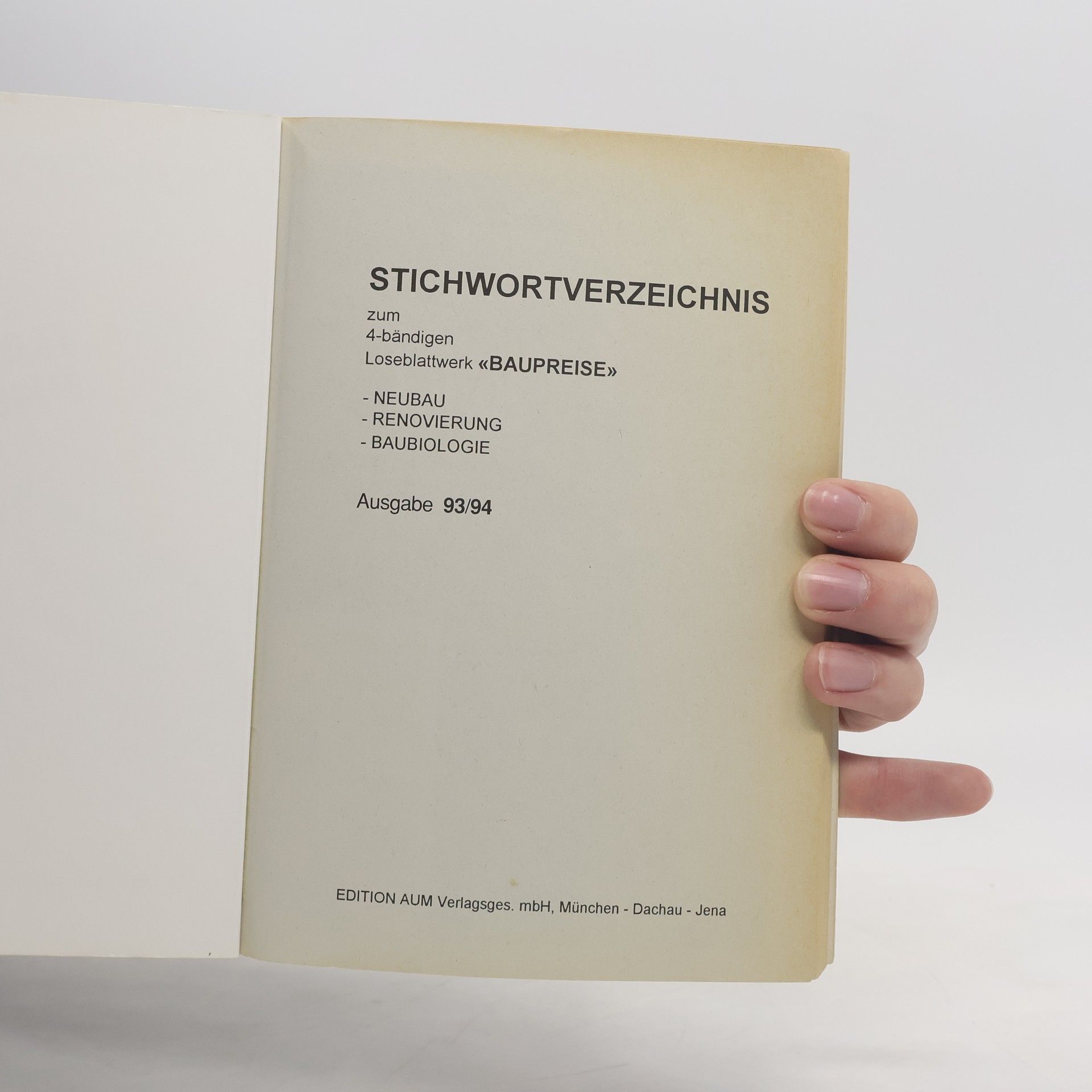 Various authors Stichwortverzeichnis