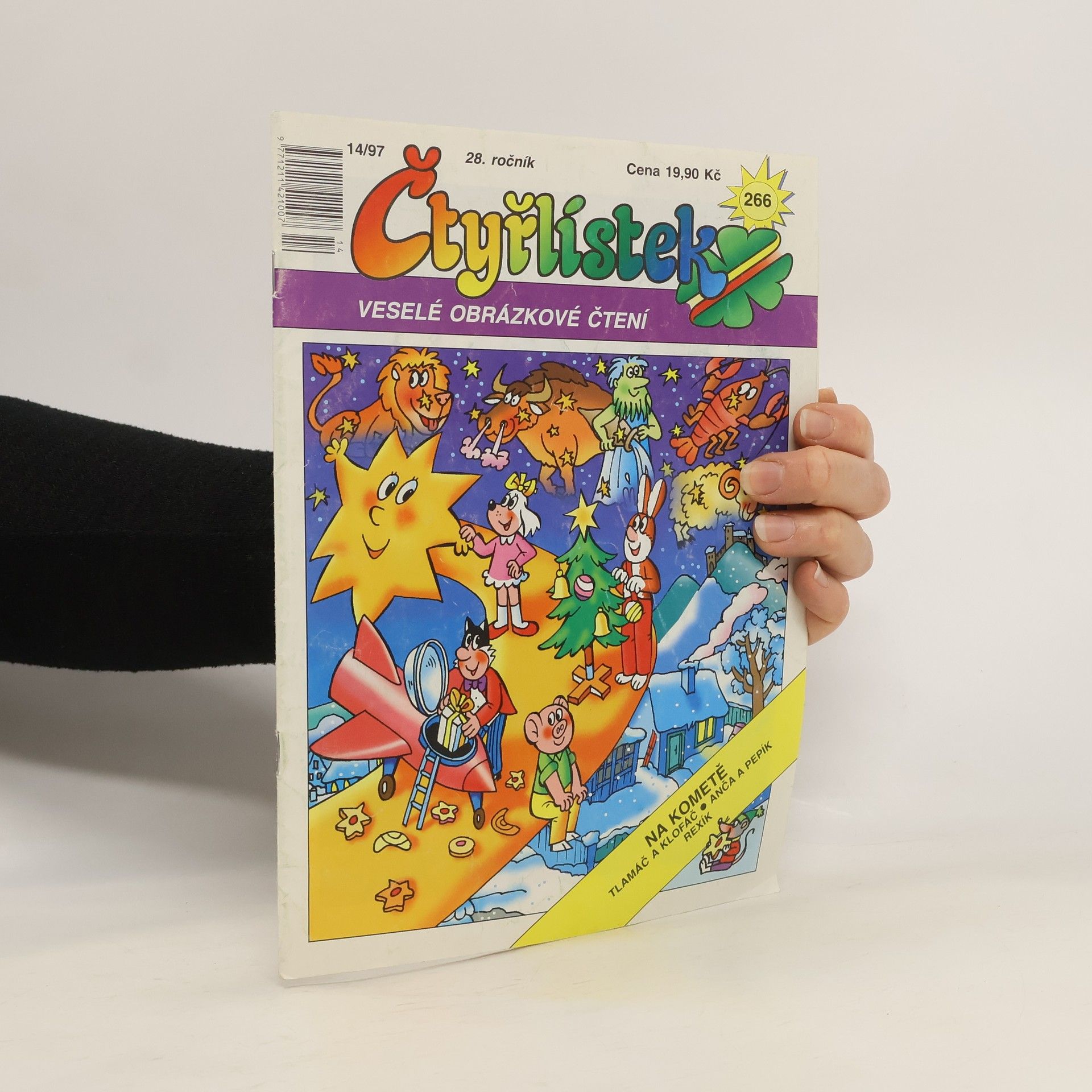 Kolektiv autorů Čtyřlístek na kometě. Čtyřlístek 266. Číslo 14/1997 ročník 28