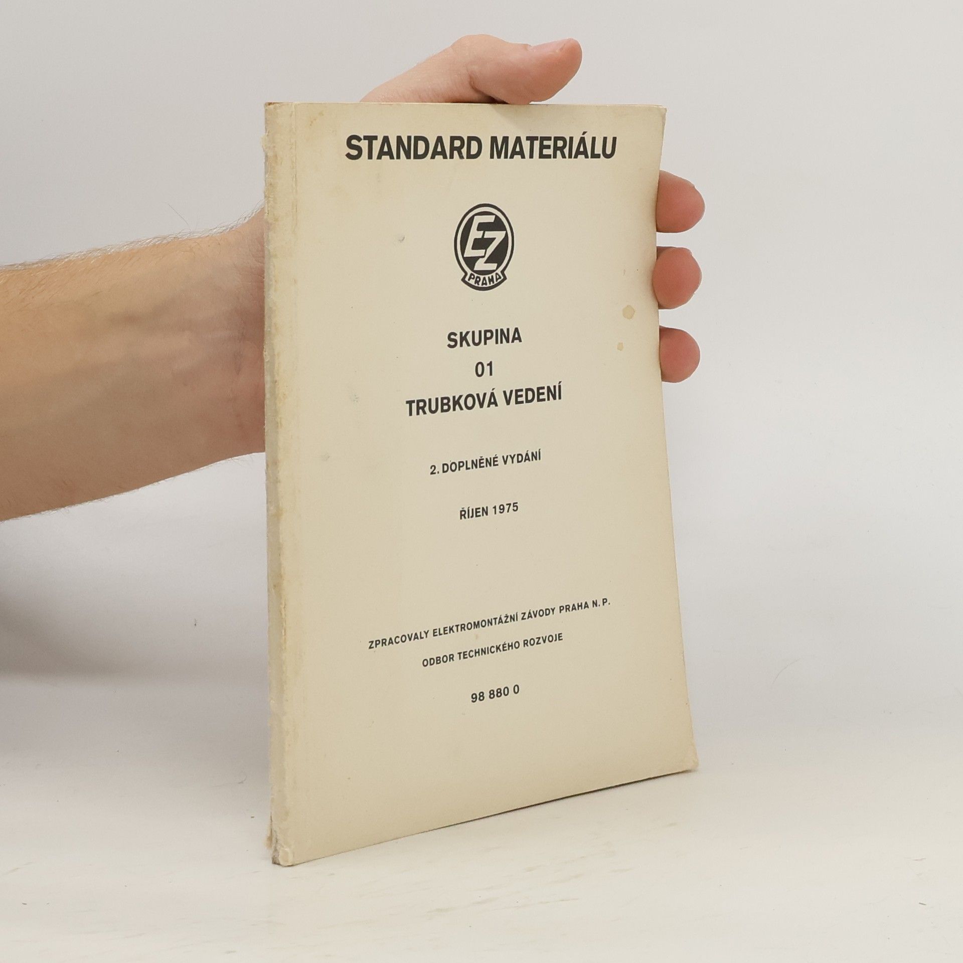 Collectif d'auteurs Standard materiálu 10/1975. 01 Trubková vedení