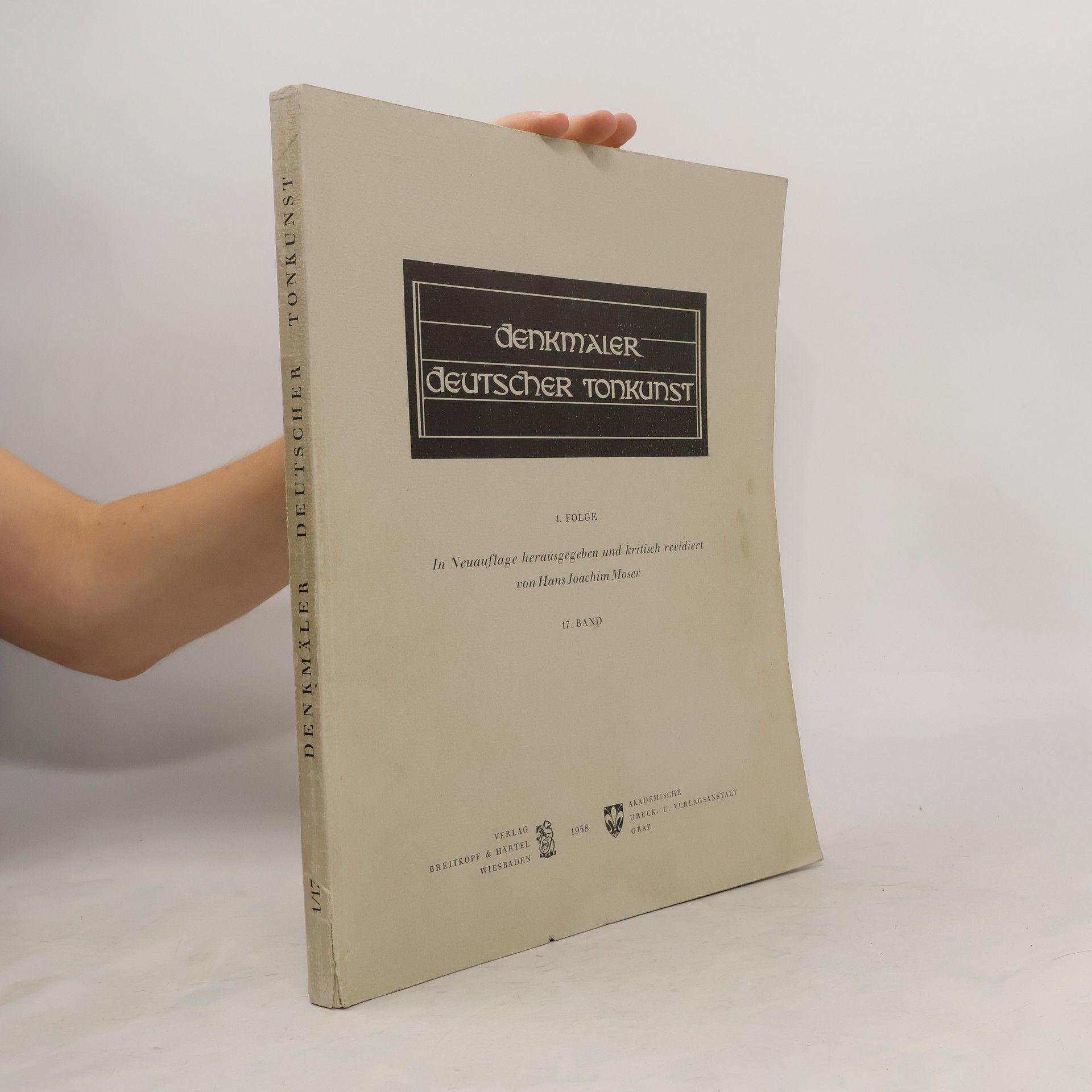 Autorenkollektiv Denkmäler deutscher Tonkunst 17. Band