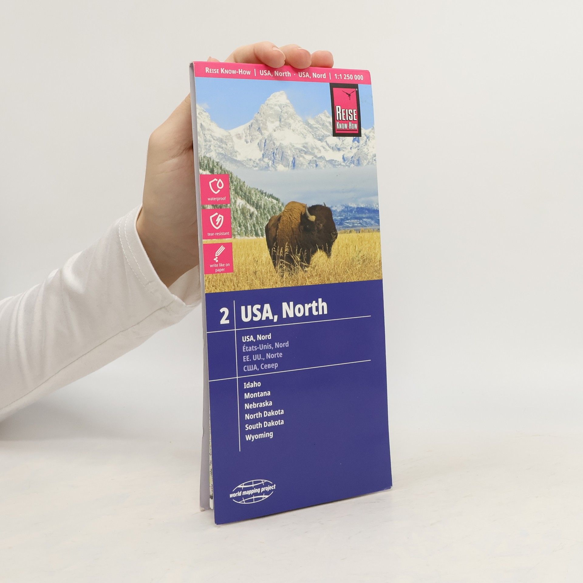 Collectif d'auteurs World Mapping Project Reise Know-How Landkarte USA 02, Nord (1:1.250.000) : Idaho, Montana, Wyoming, North Dakota, South Dakota,