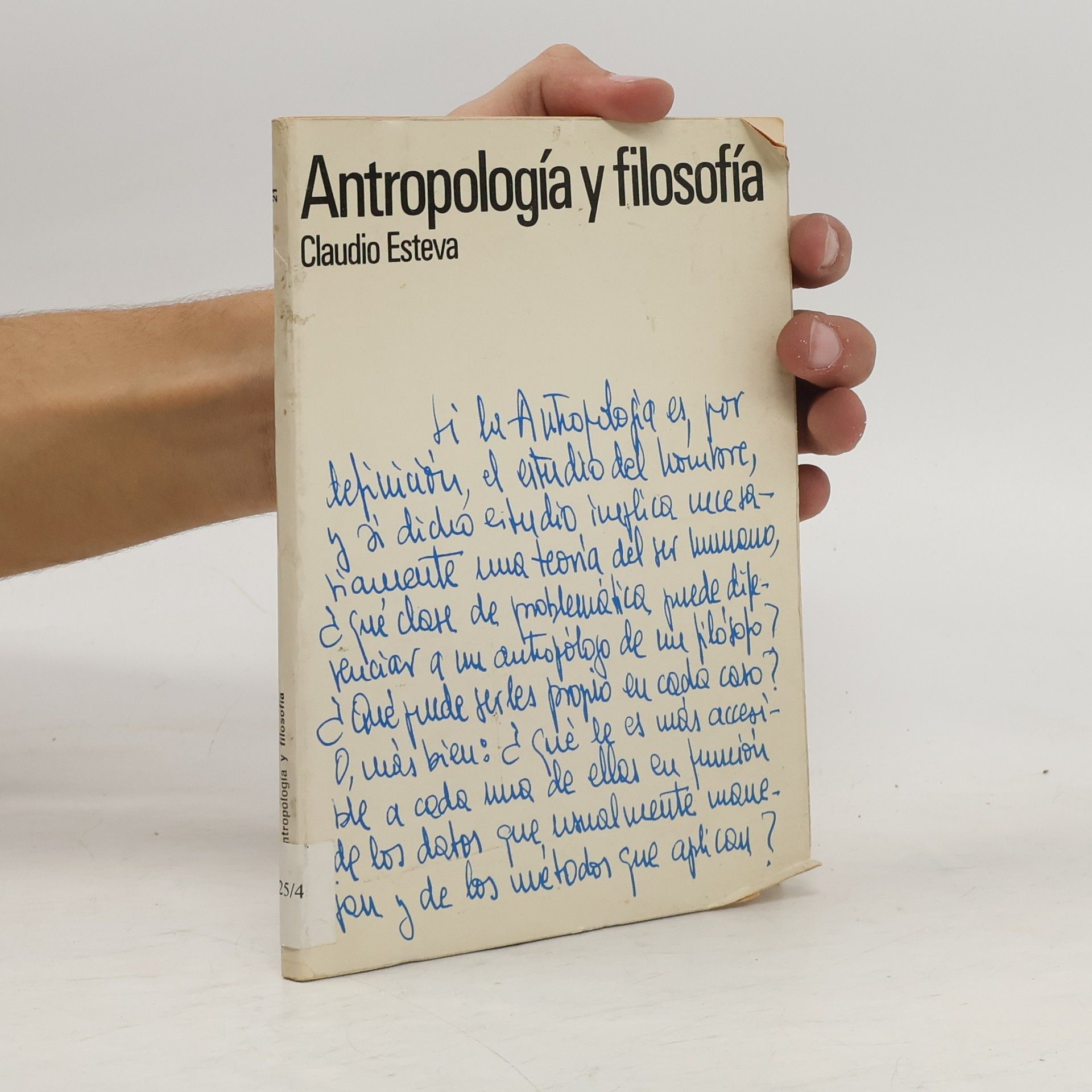 Claudio Esteva Fabregat Antropología y Filosofía