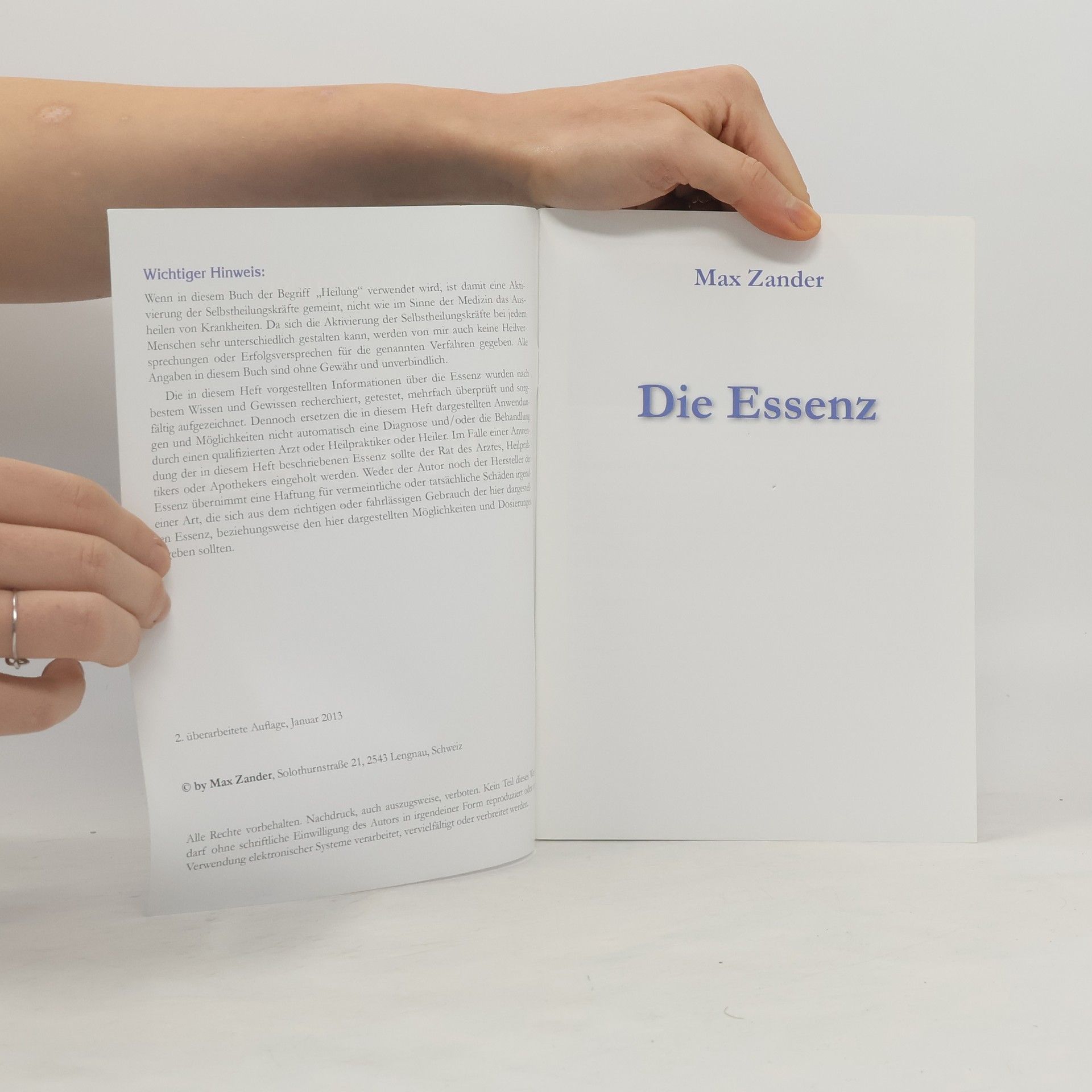 Max Zander Die Essenz