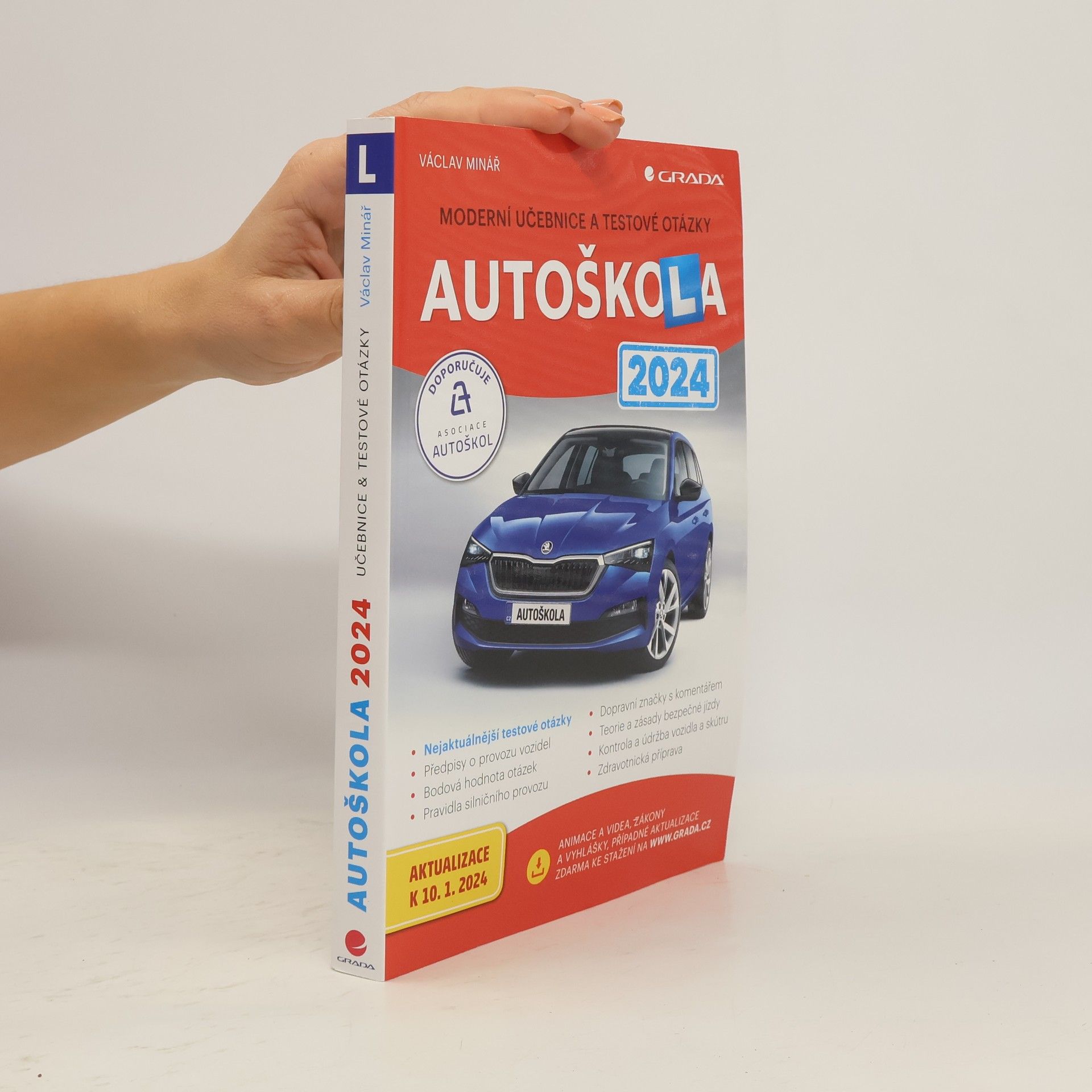 Václav Minář Autoškola 2024. Moderní učebnice a testové otázky