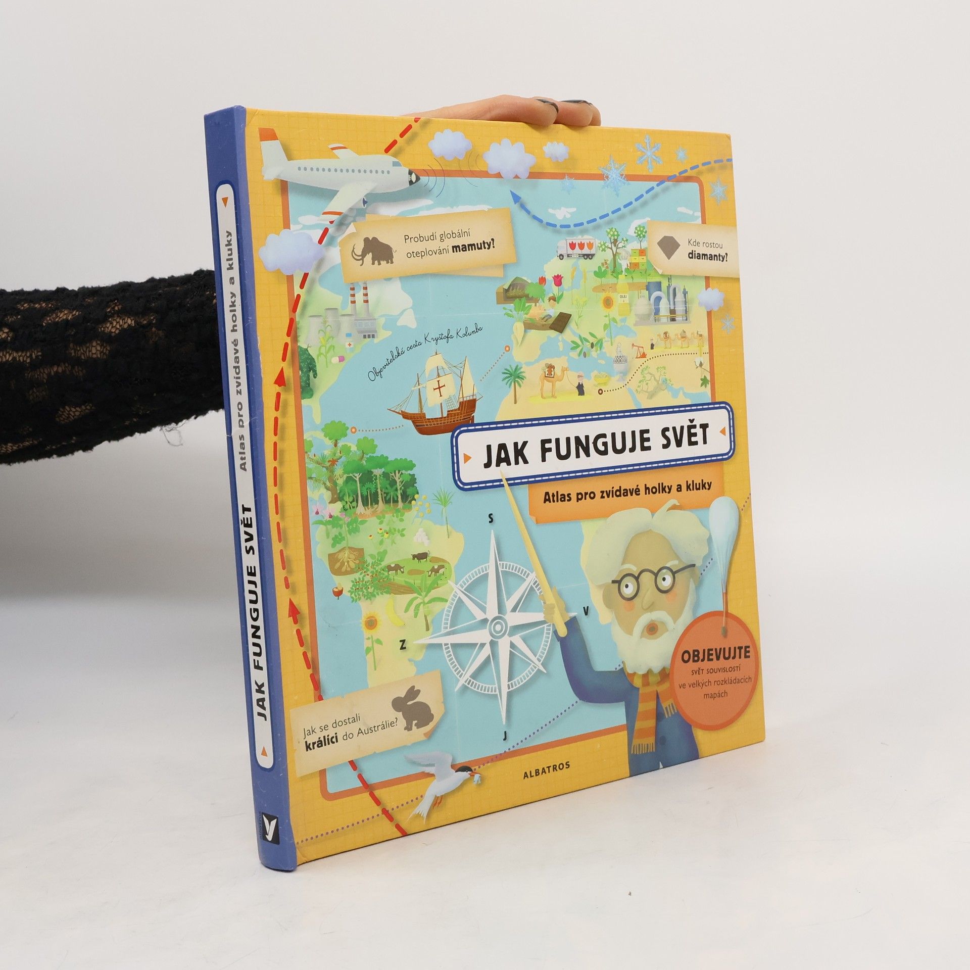Tomáš Tůma Jak funguje svět: Atlas pro zvídavé holky a kluky: Objevujte svět souvislostí ve velkých rozkládacích mapách