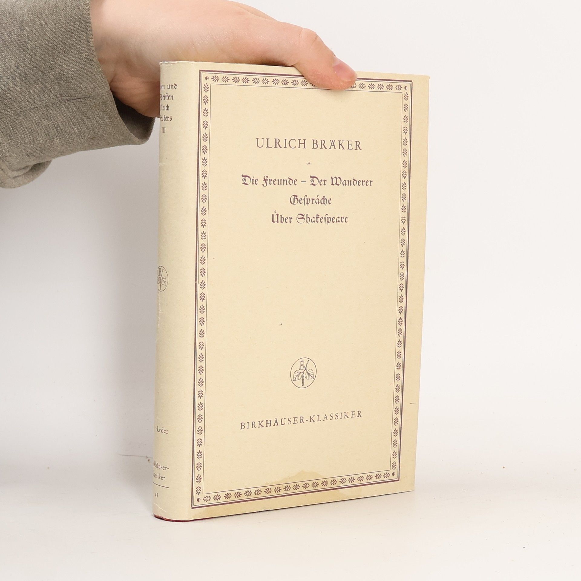 Ulrich Bräker Die Freunde - Der Wanderer