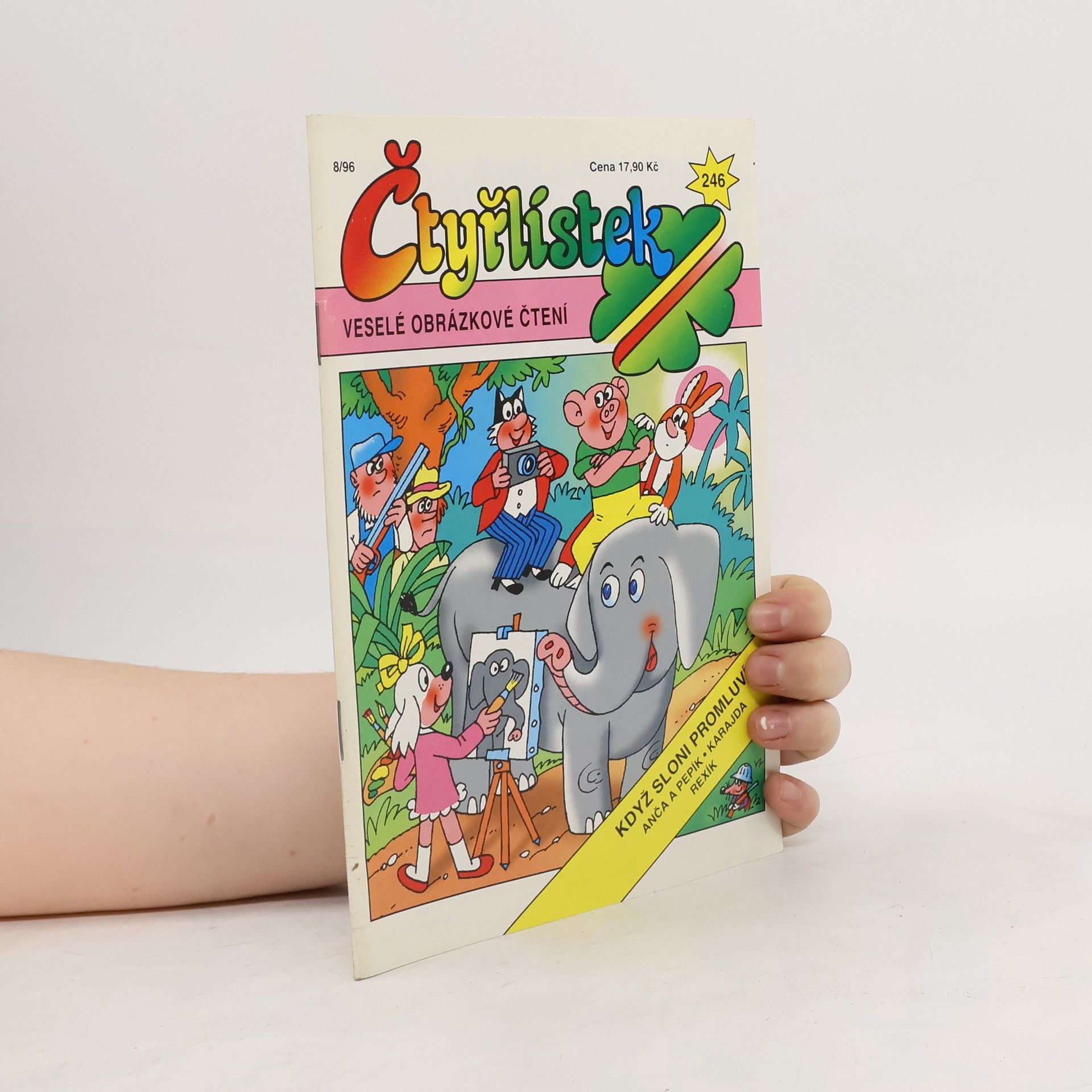 Kolektiv autorů Čtyřlístek 8/96. Číslo 246. Když sloni promluví
