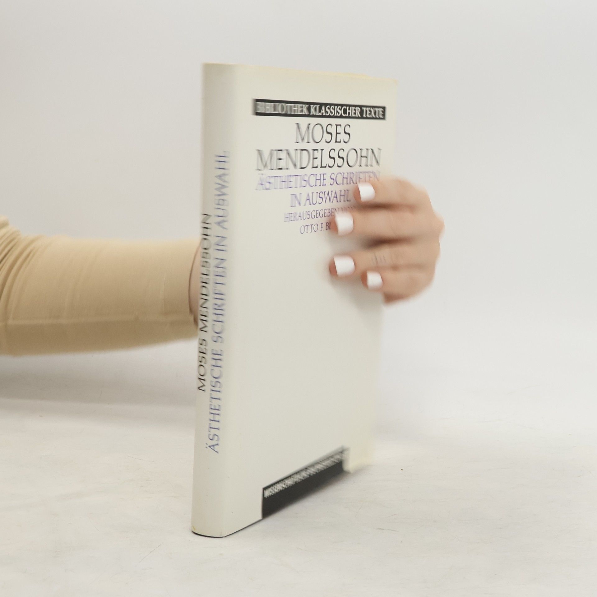 Moses Mendelssohn Ästhetische Schriften in Auswahl