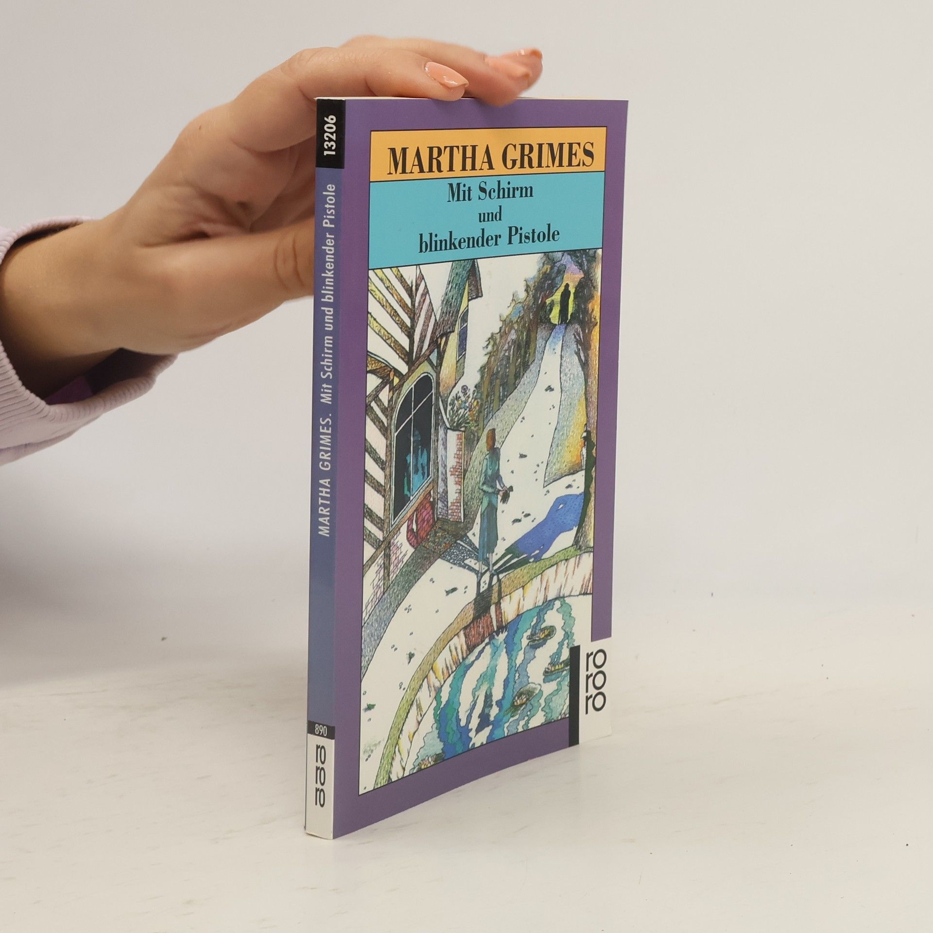 Martha Grimer Mit Schirm und blinkender Pistole