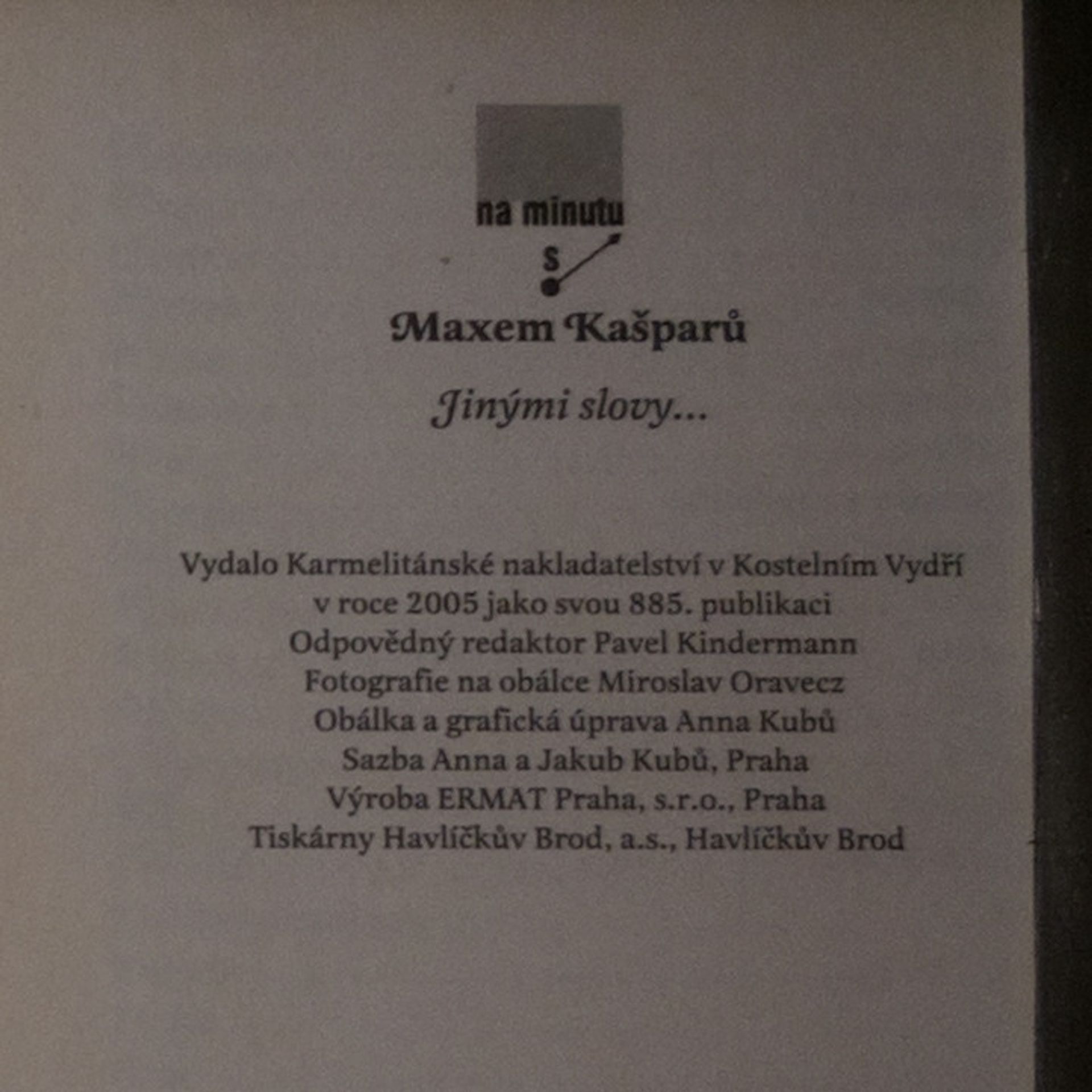 Max Kašparů Jinými slovy...