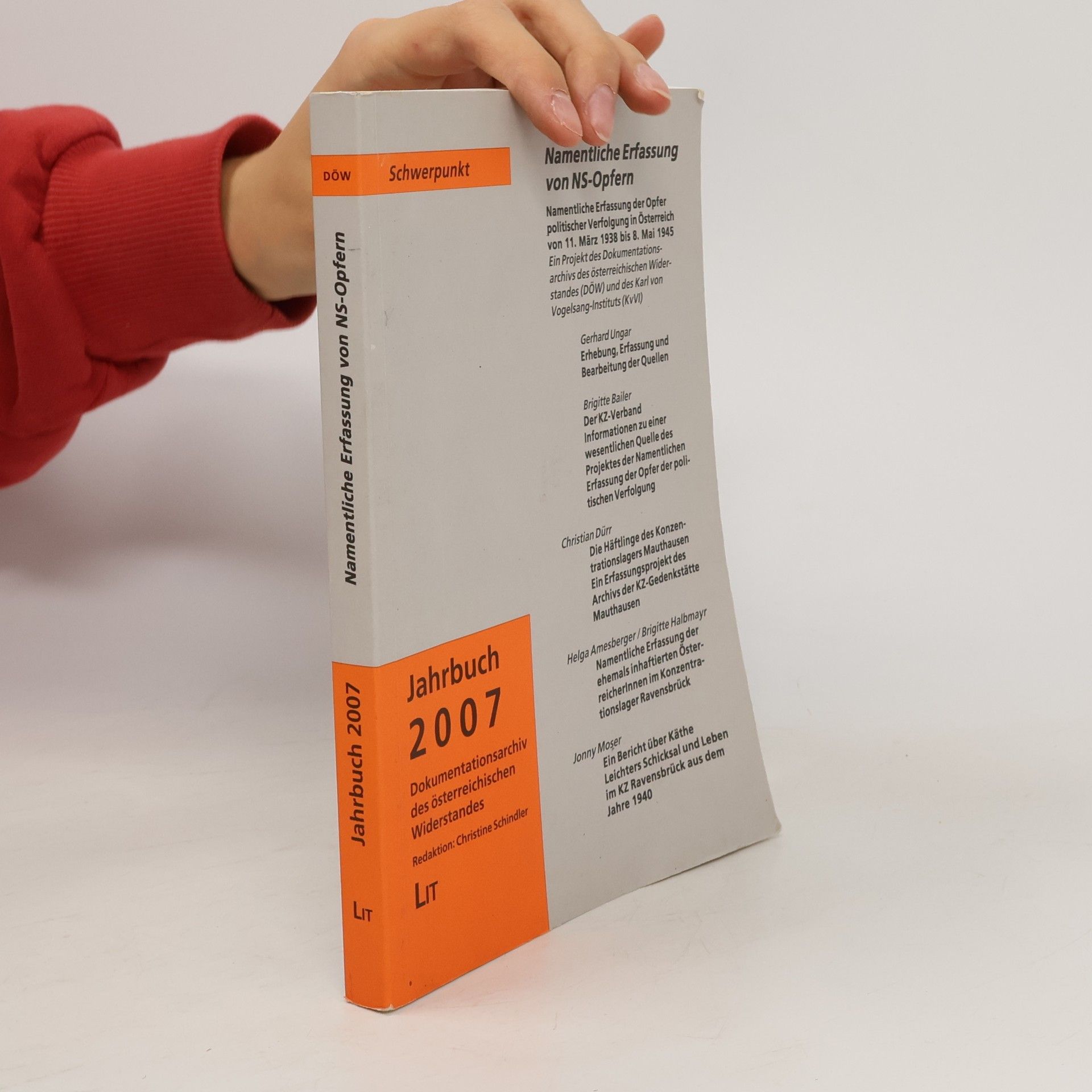 Christine Schindler Schwerpunkt: Namentliche Erfassung von NS-Opfern