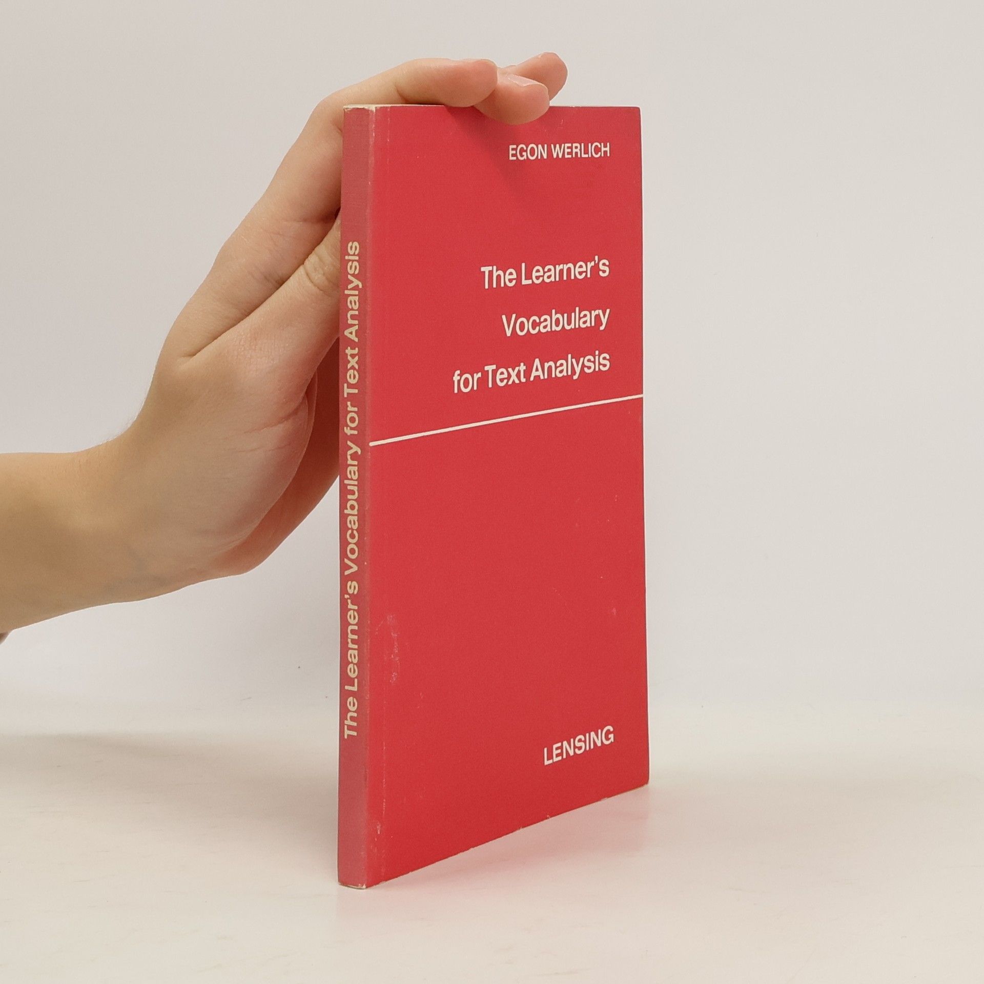 The Learner's Vocabulary for Text Analysis