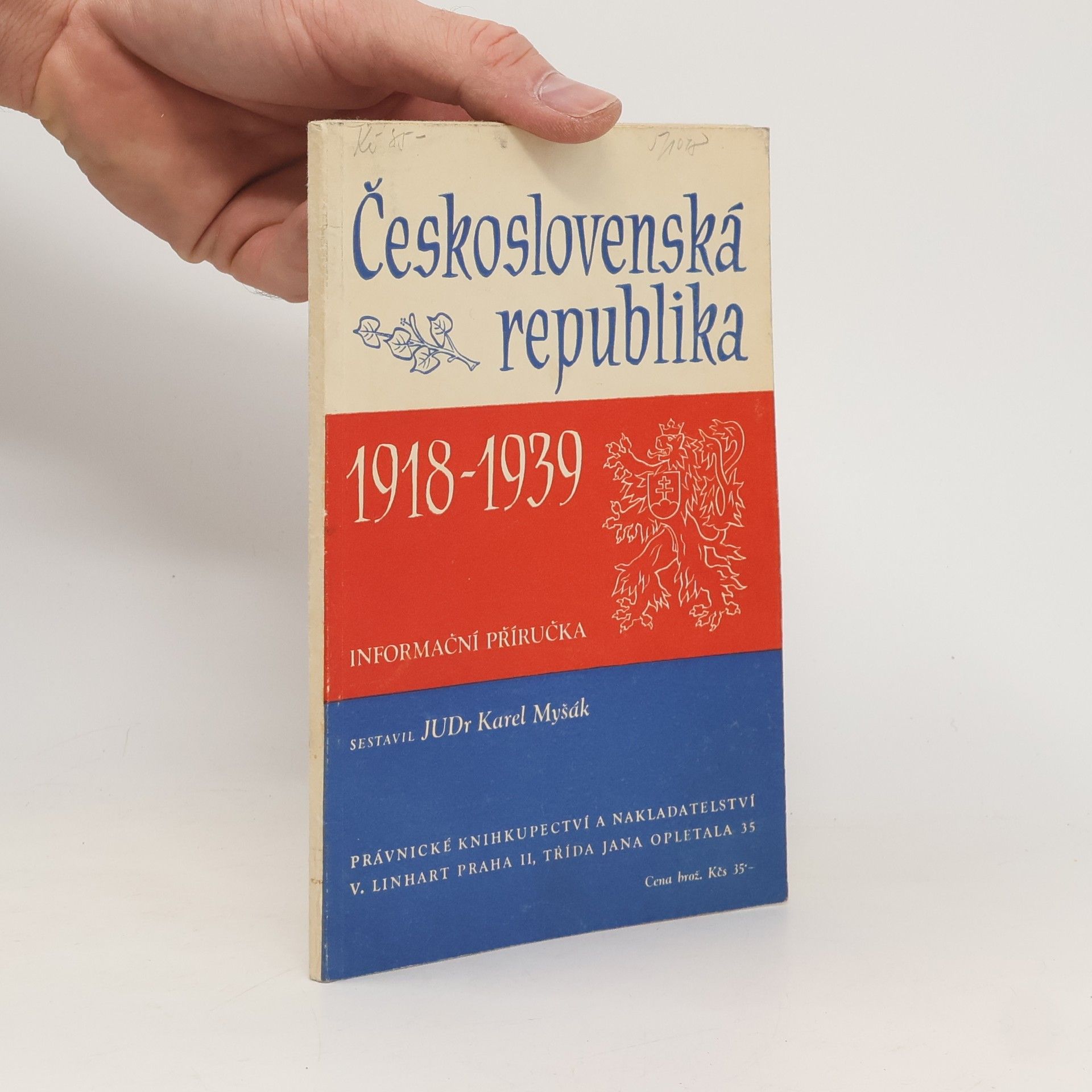 Karel Myšák Československá republika 1918-1939