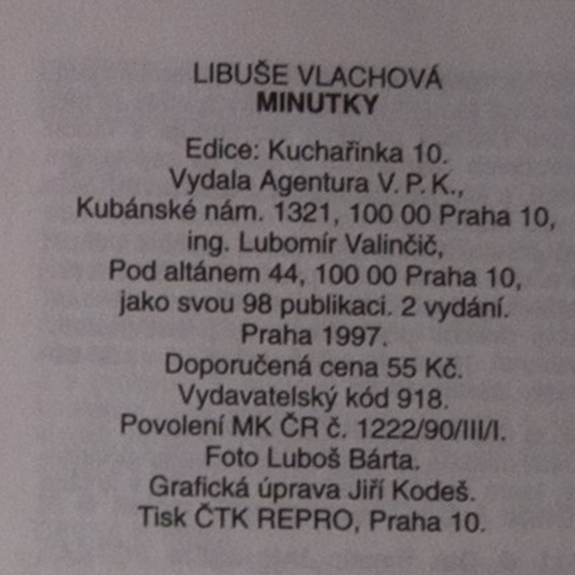 Libuše Vlachová Minutky