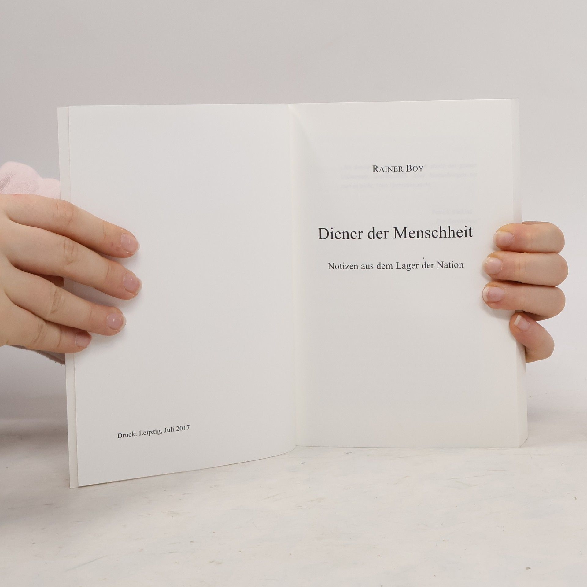 Rainer Boy Diener der Menschheit