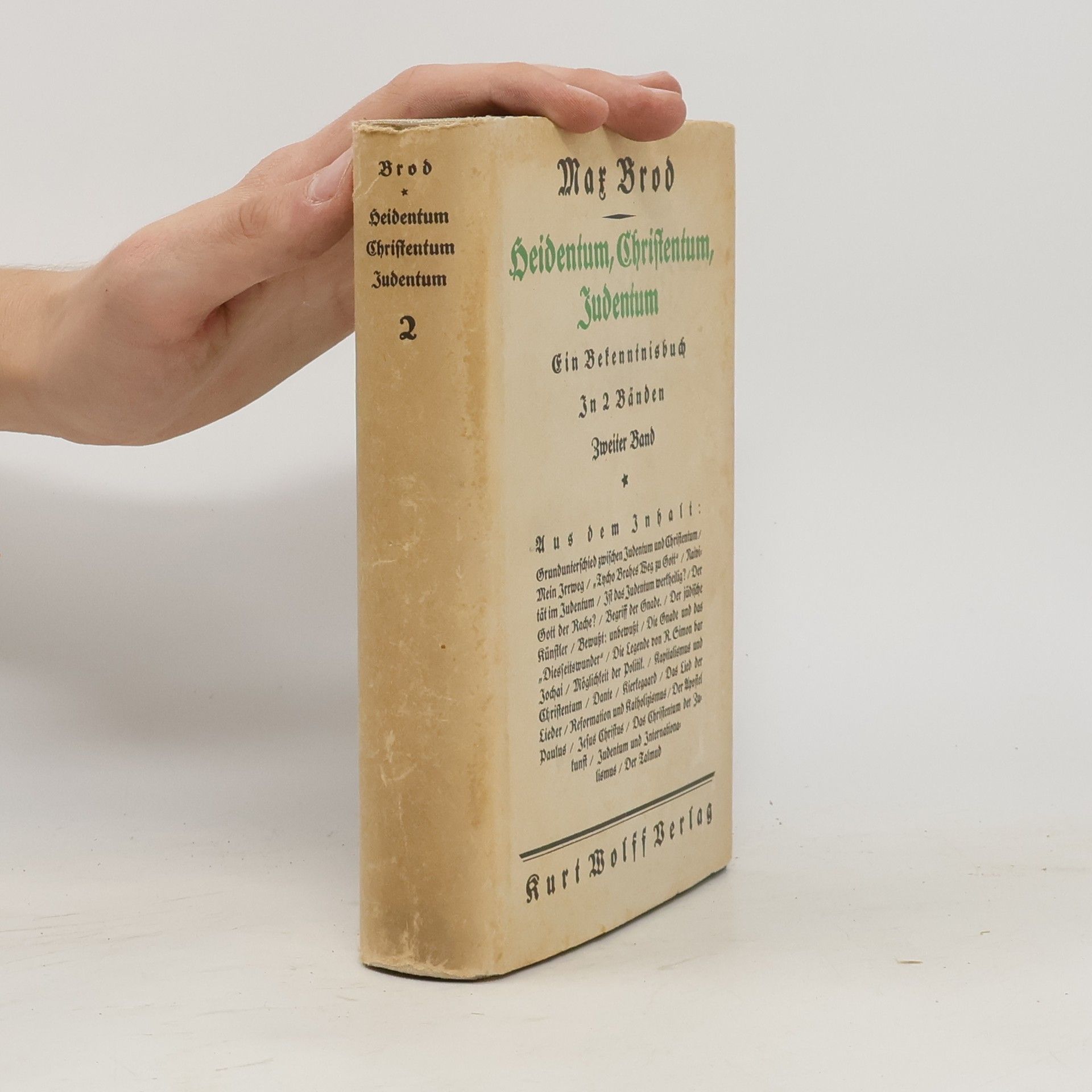 Max Brod Heidentum, Christentum, Judentum