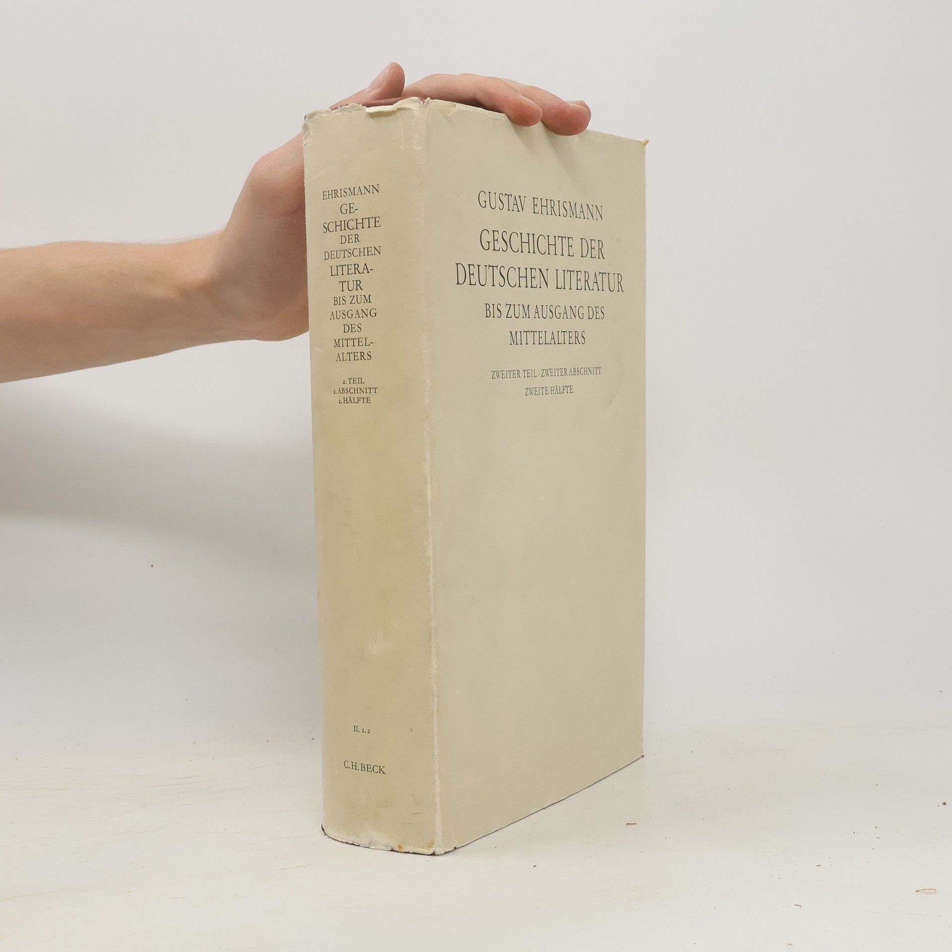 Gustav Ehrismann Geschichte der deutschen Literatur II.