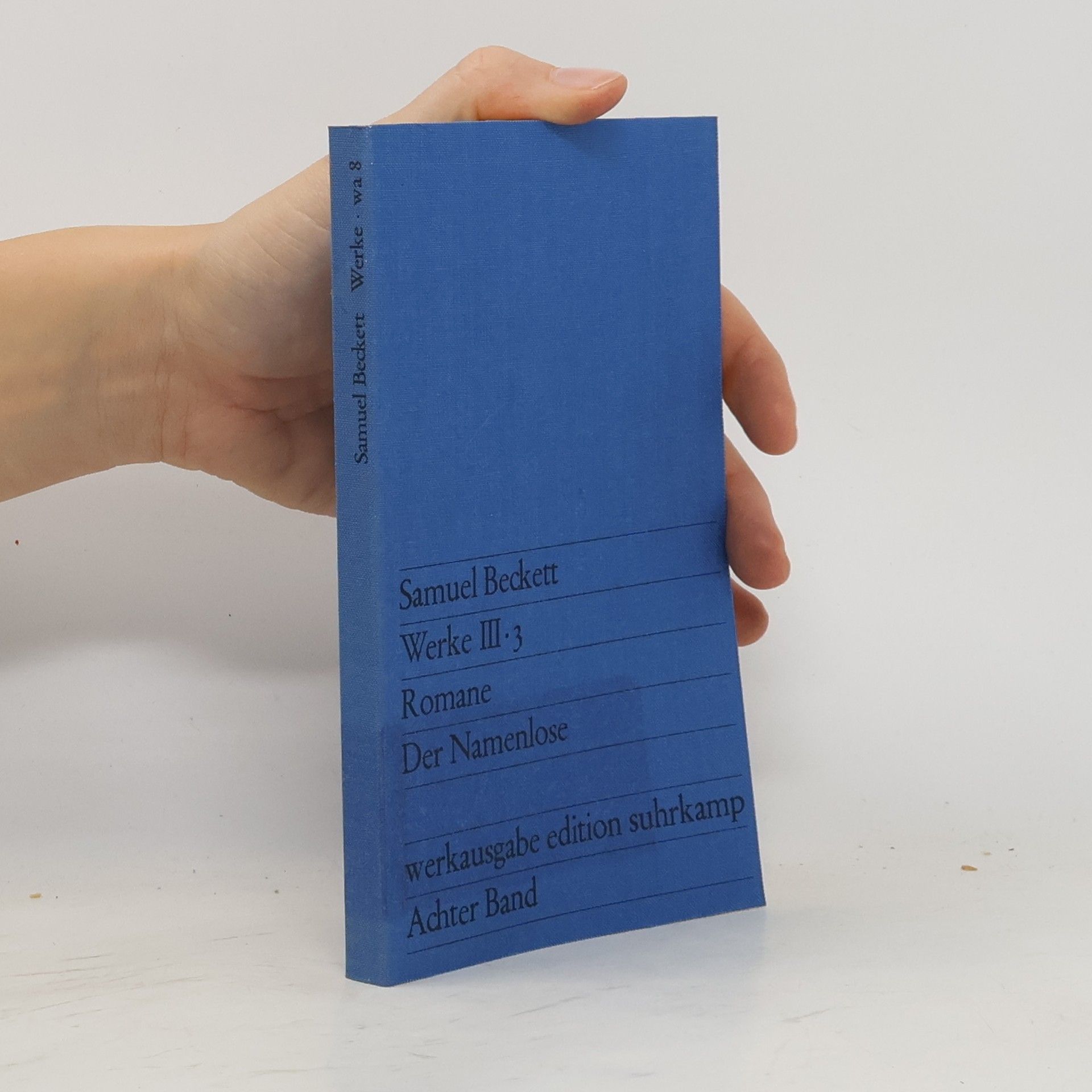 Samuel Beckett Werke III.3 Der Namenlose. Achter Band