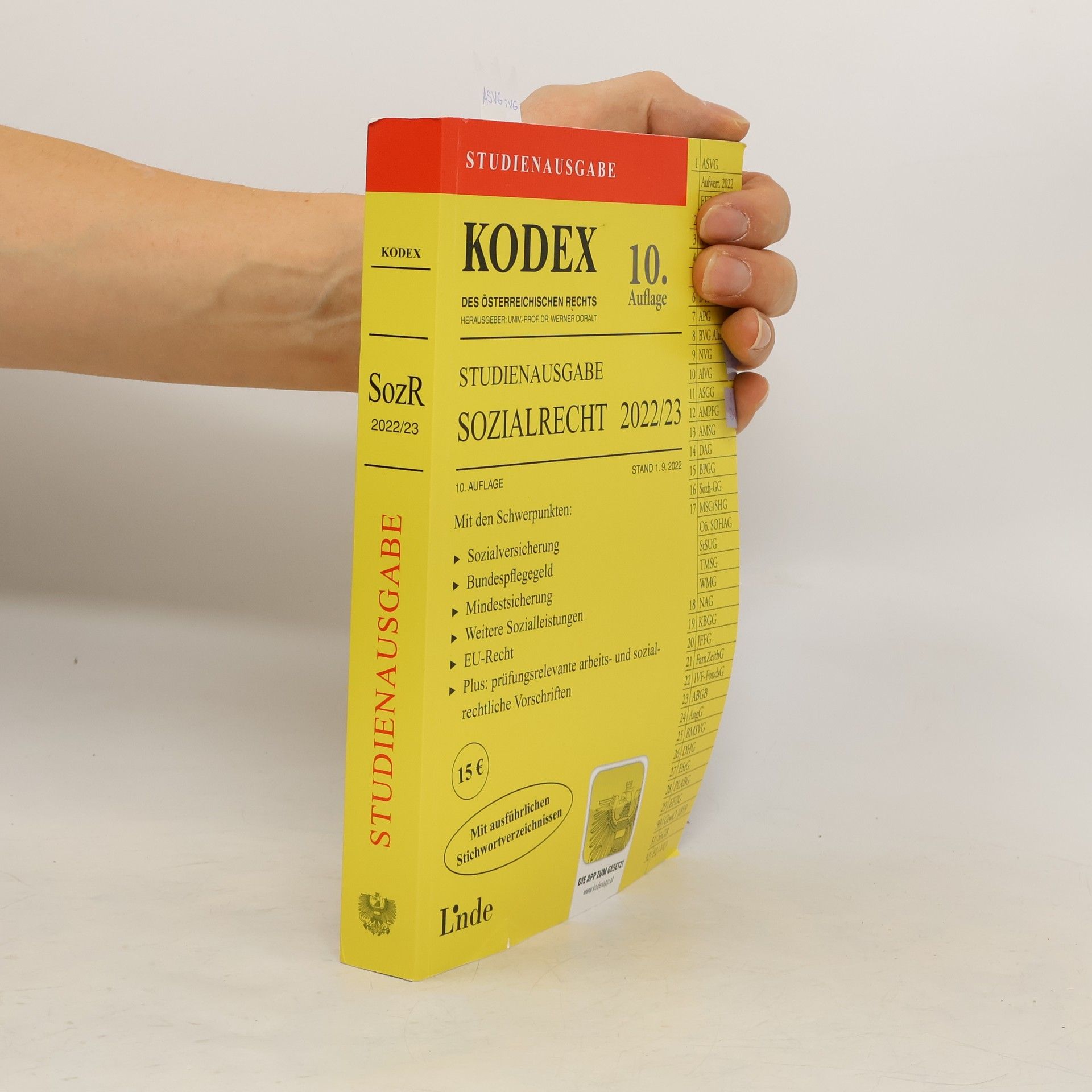 Elisabeth Brameshuber KODEX Studienausgabe Sozialrecht 2022/23