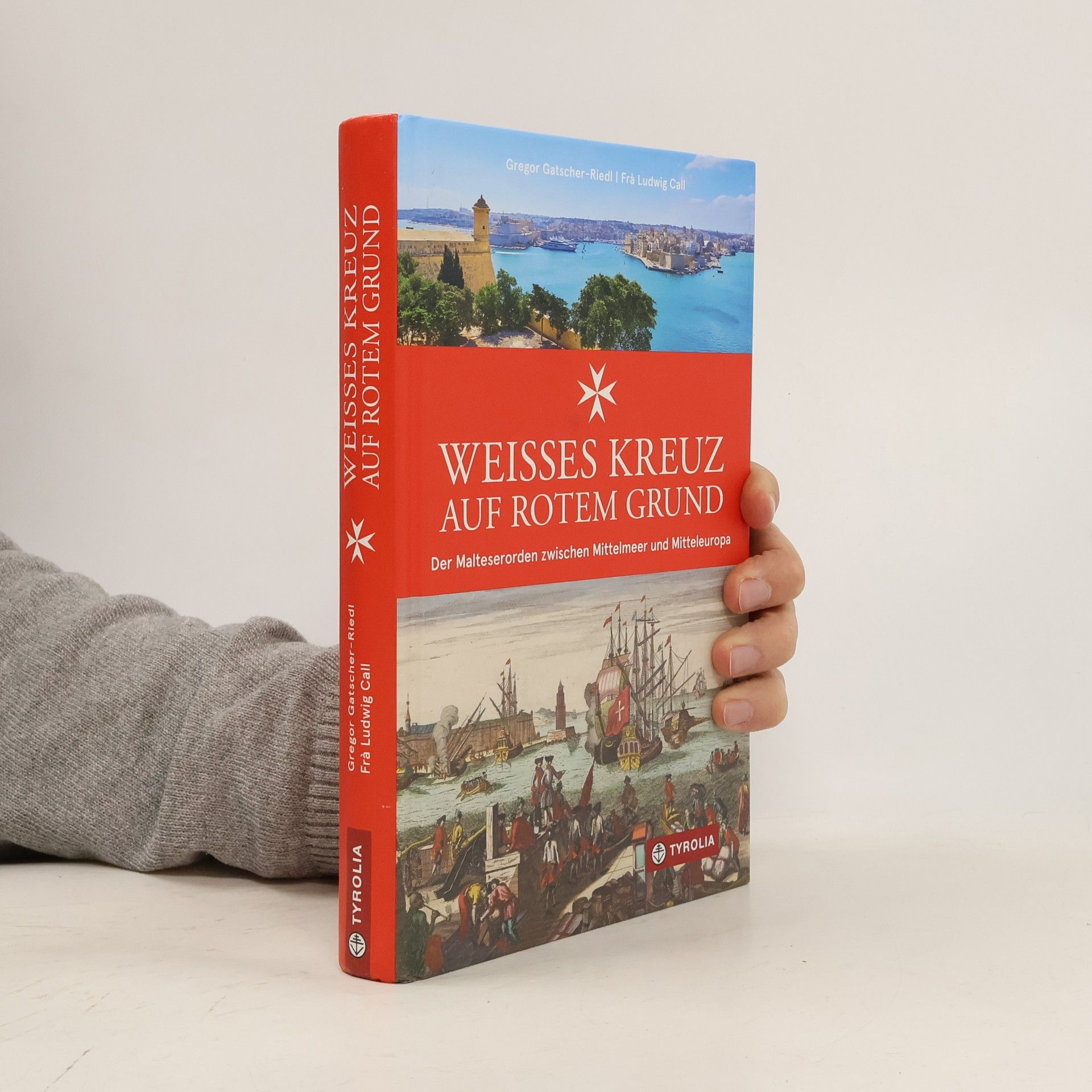 Weißes Kreuz auf rotem Grund