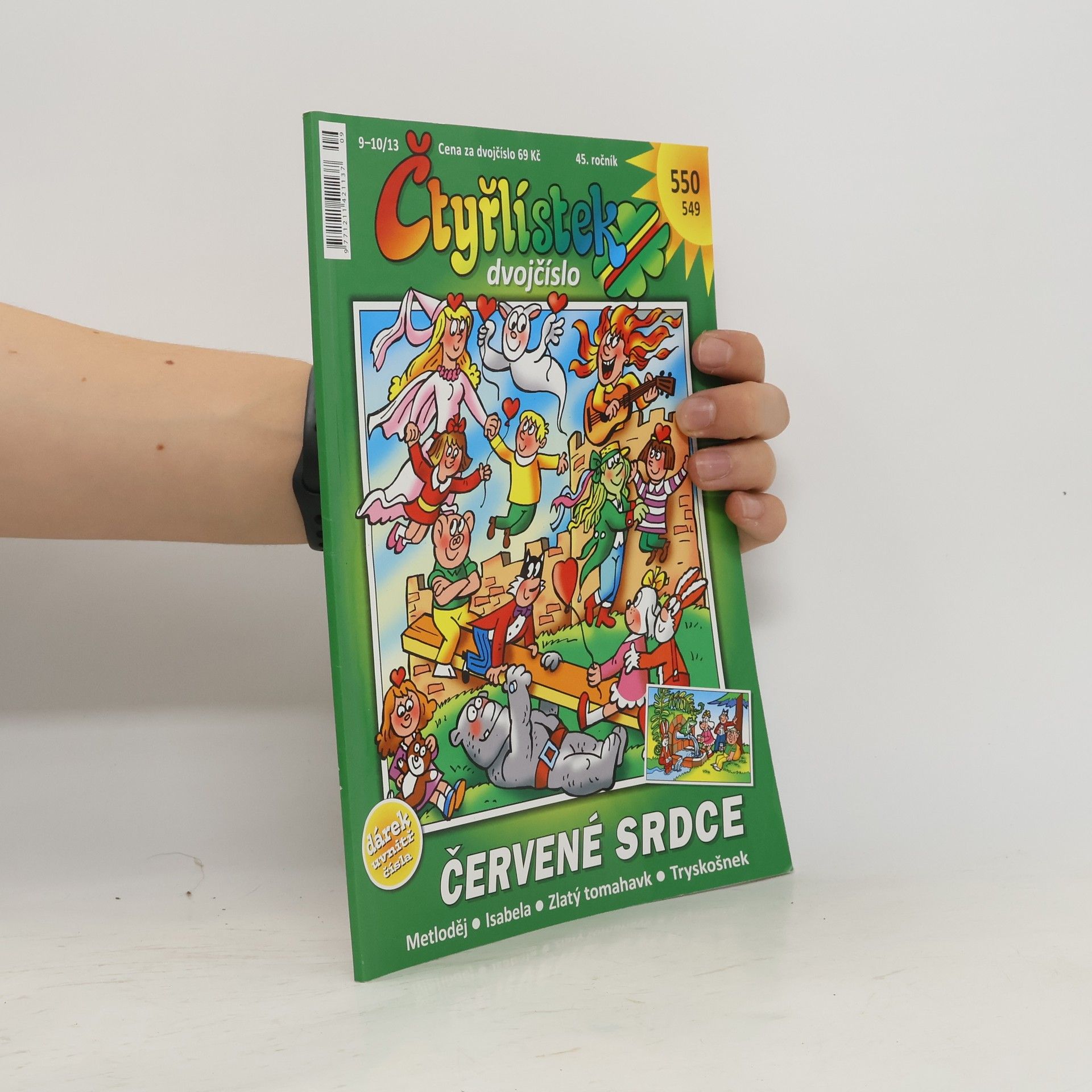 Kolektiv autorů Čtyřlístek dvojčíslo 549-550. 9-10/2013. Červené srdce