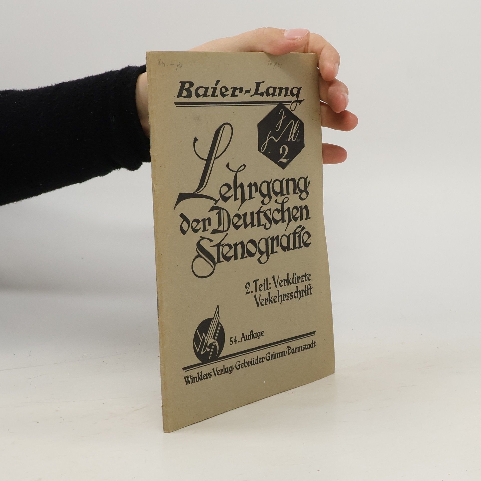Max Baier Lehrgang der Deutschen Stenografie 2