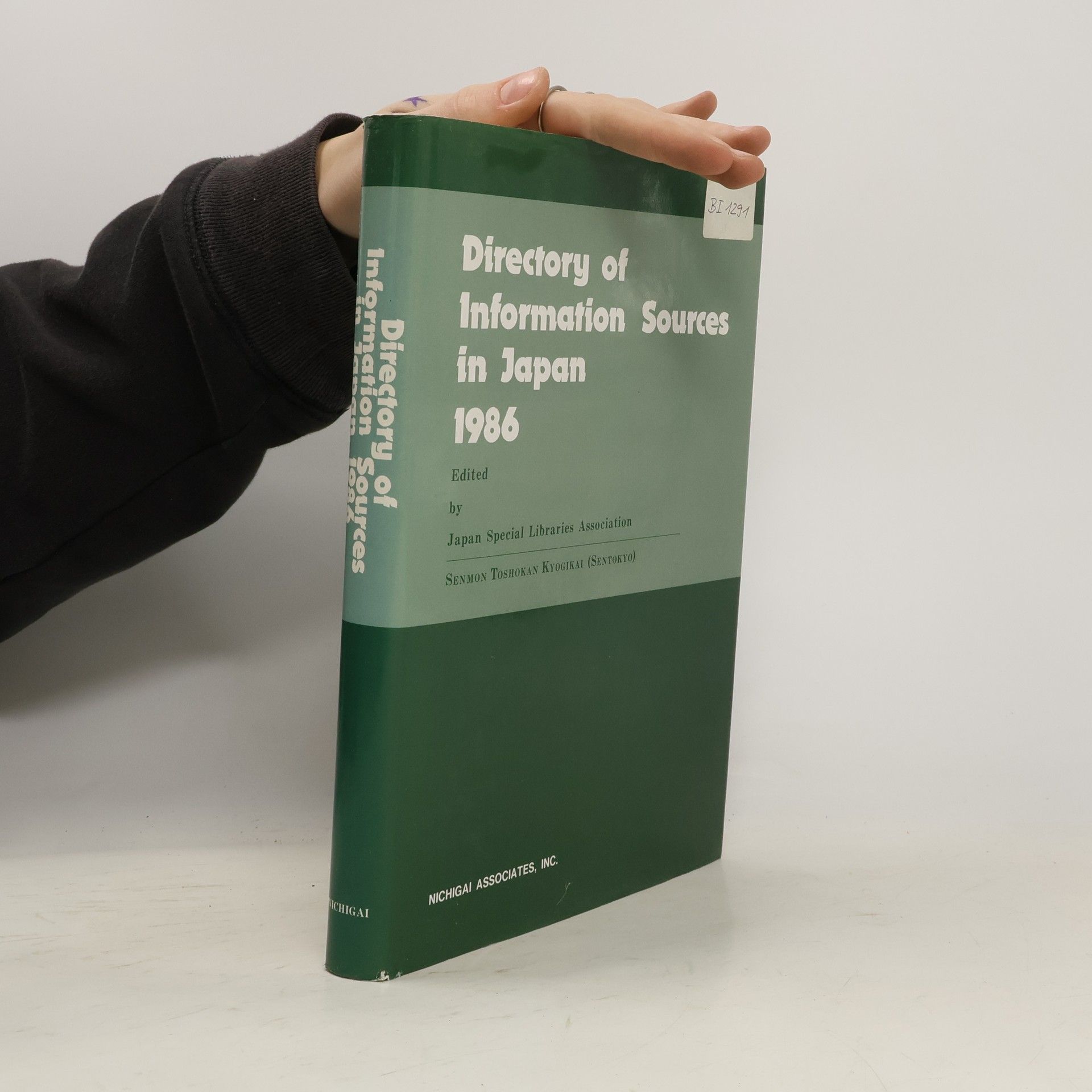 Japan Special Libraries Association Directory of Information Sources in Japan, 1986