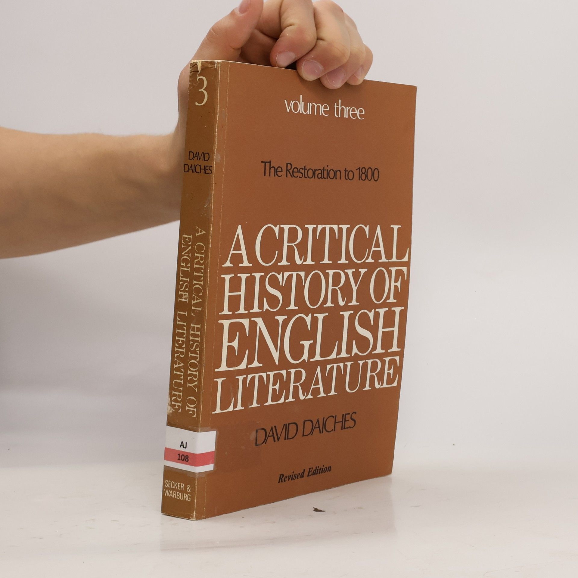 David Daiches A Critical History Of English Literature 3